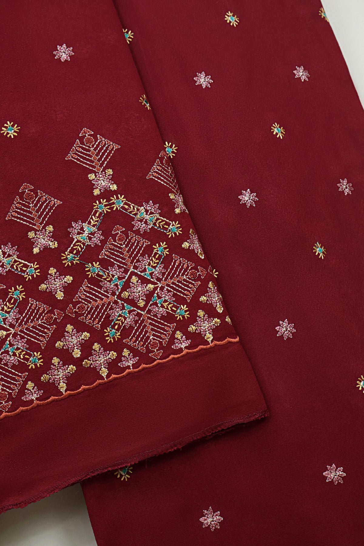 3Piece - Embroidered Karandi Suit WWRV2705