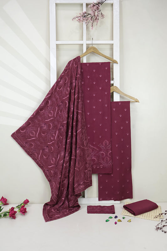 3Piece - Embroidered Karandi Suit WWRV2703