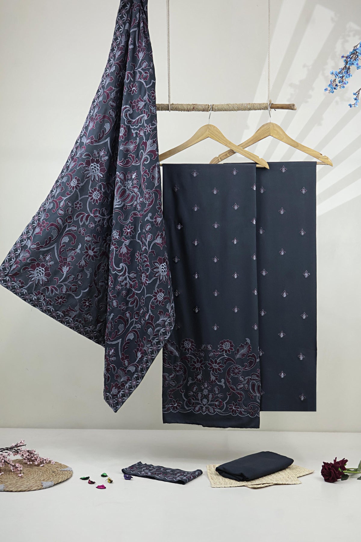 3Piece - Embroidered Karandi Suit WWRV2706