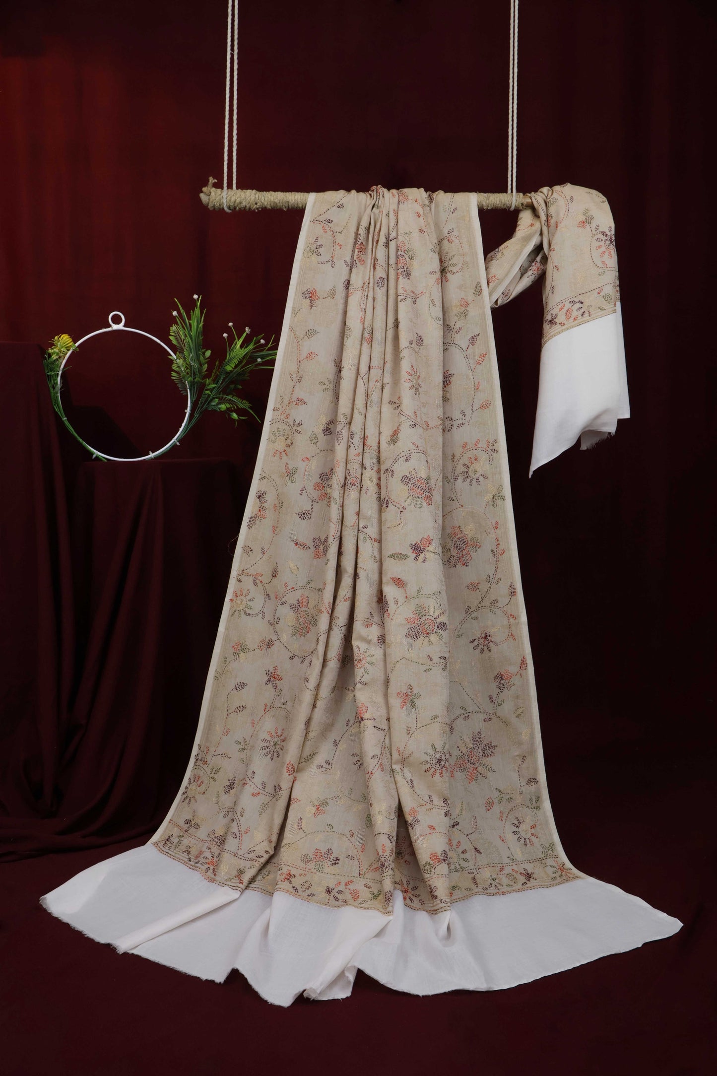 Handmade Embroidered Lawn Shawl HLSH65