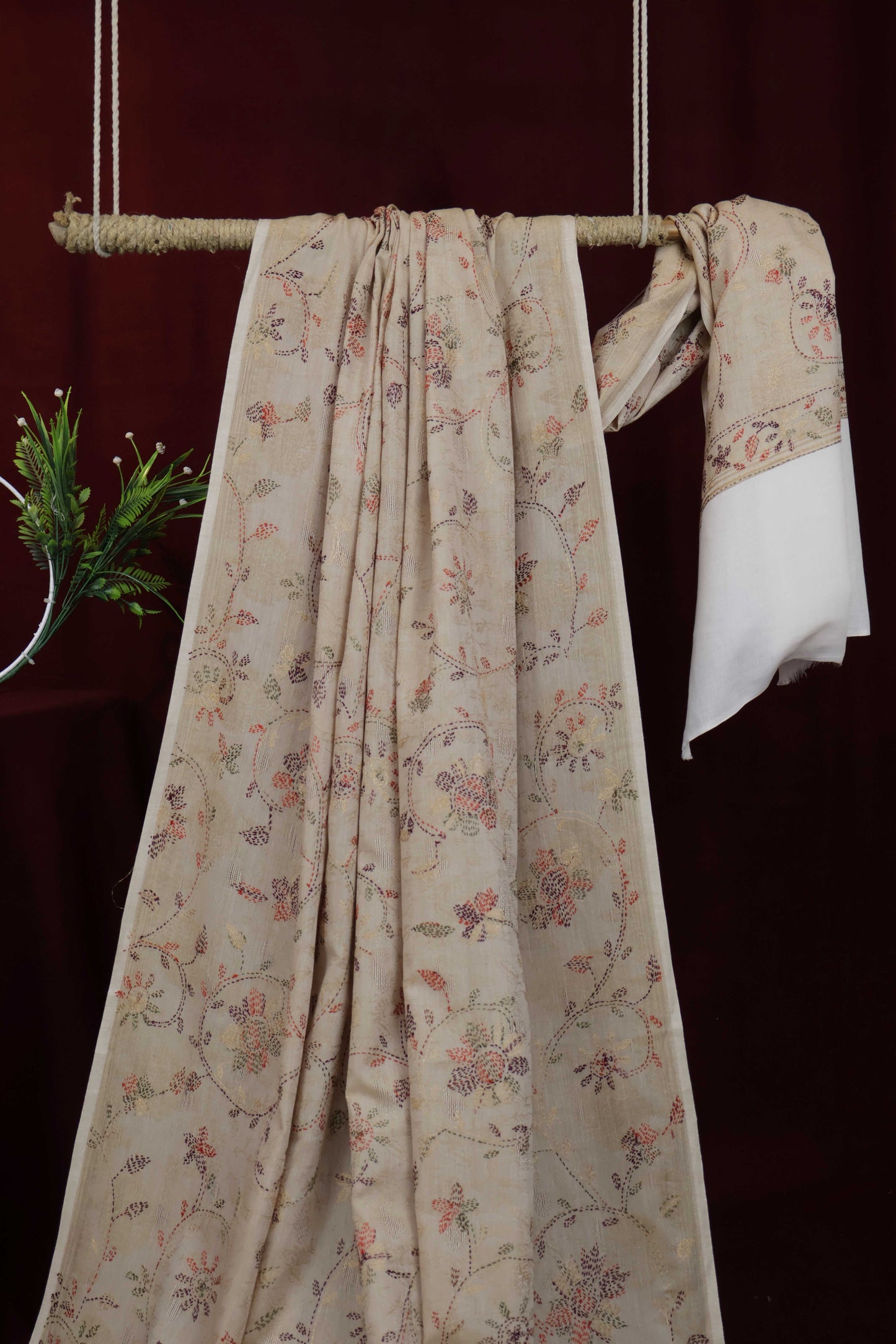 Handmade Embroidered Lawn Shawl HLSH65