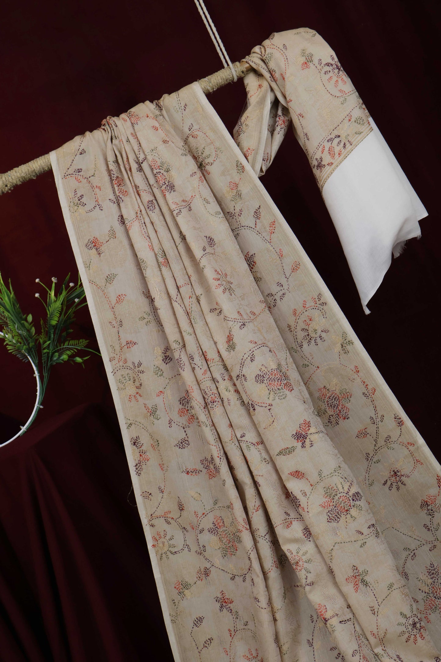 Handmade Embroidered Lawn Shawl HLSH65