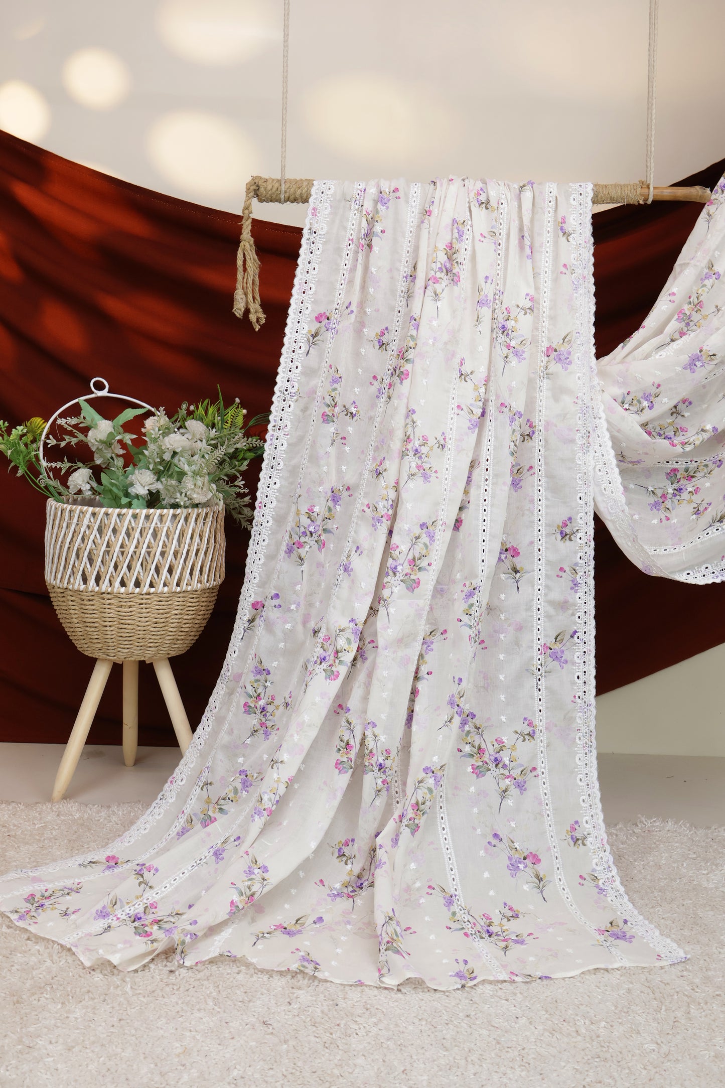 Embroidered Lawn Shawl 3636J