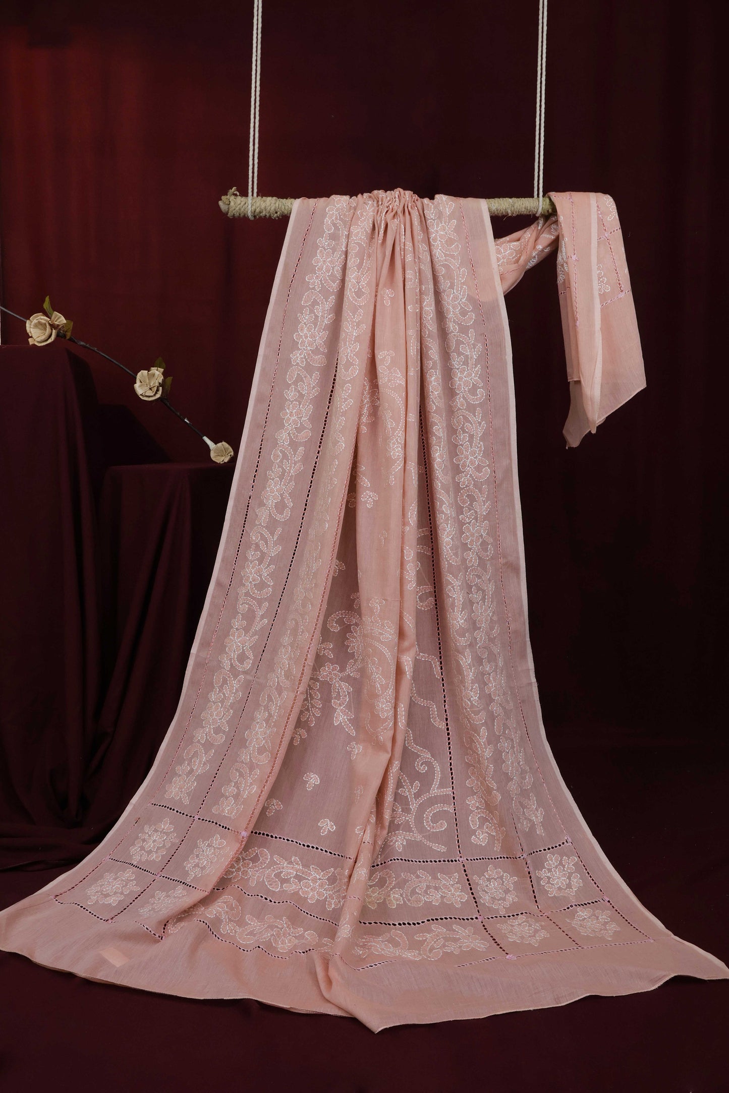 Handmade Embroidered Lawn Shawl HLSH51