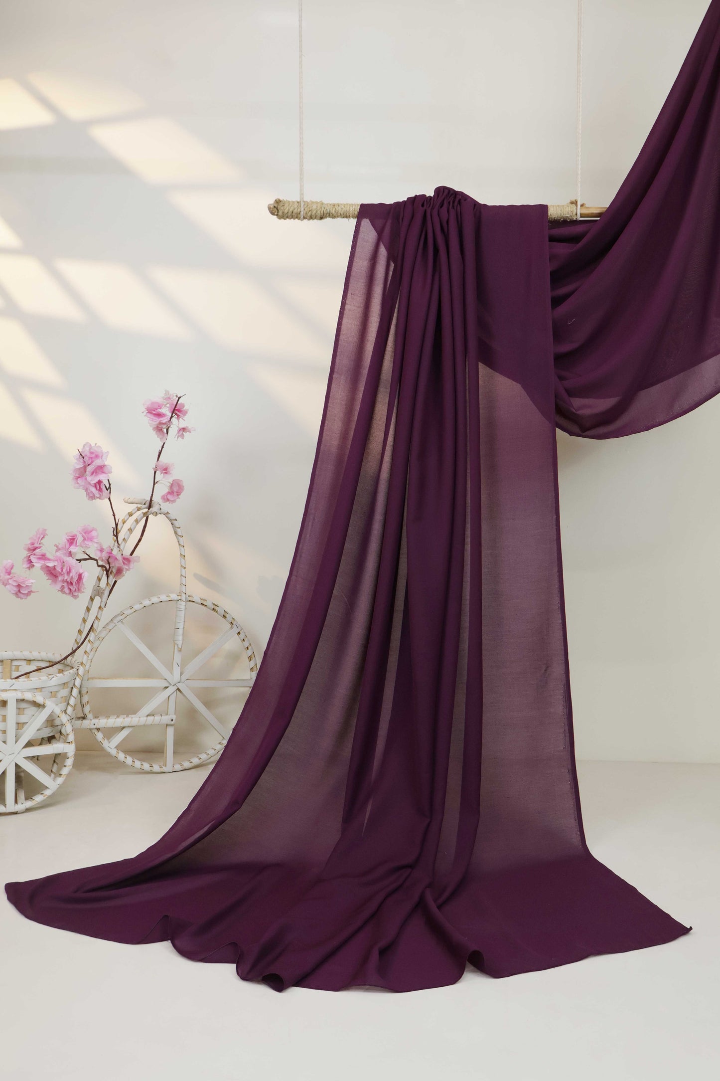Swiss Voil Plain Shawl