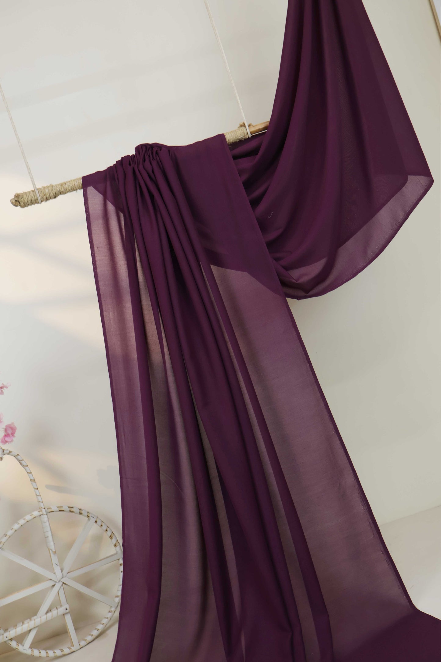 Swiss Voil Plain Shawl