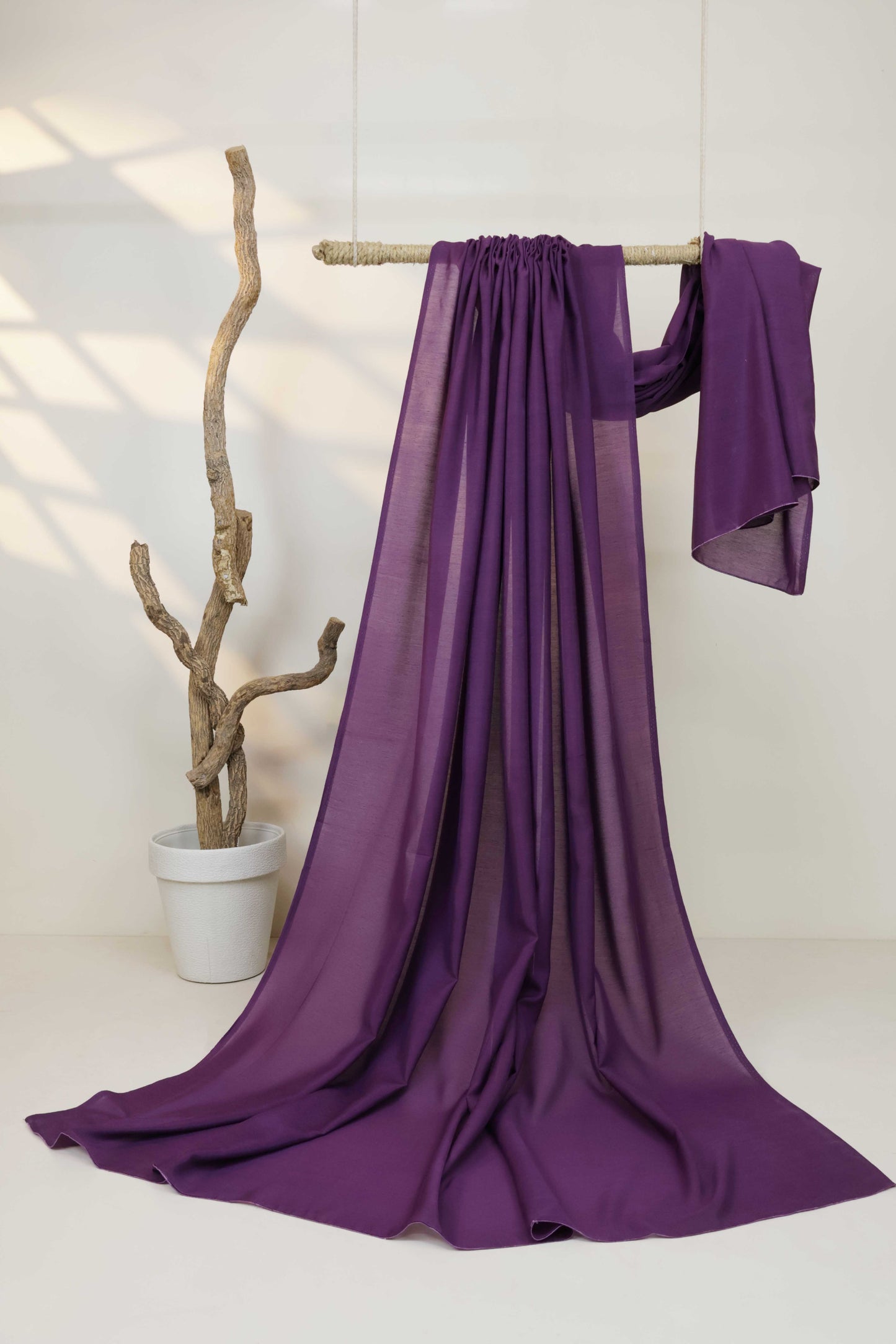 Swiss Voil Plain Shawl