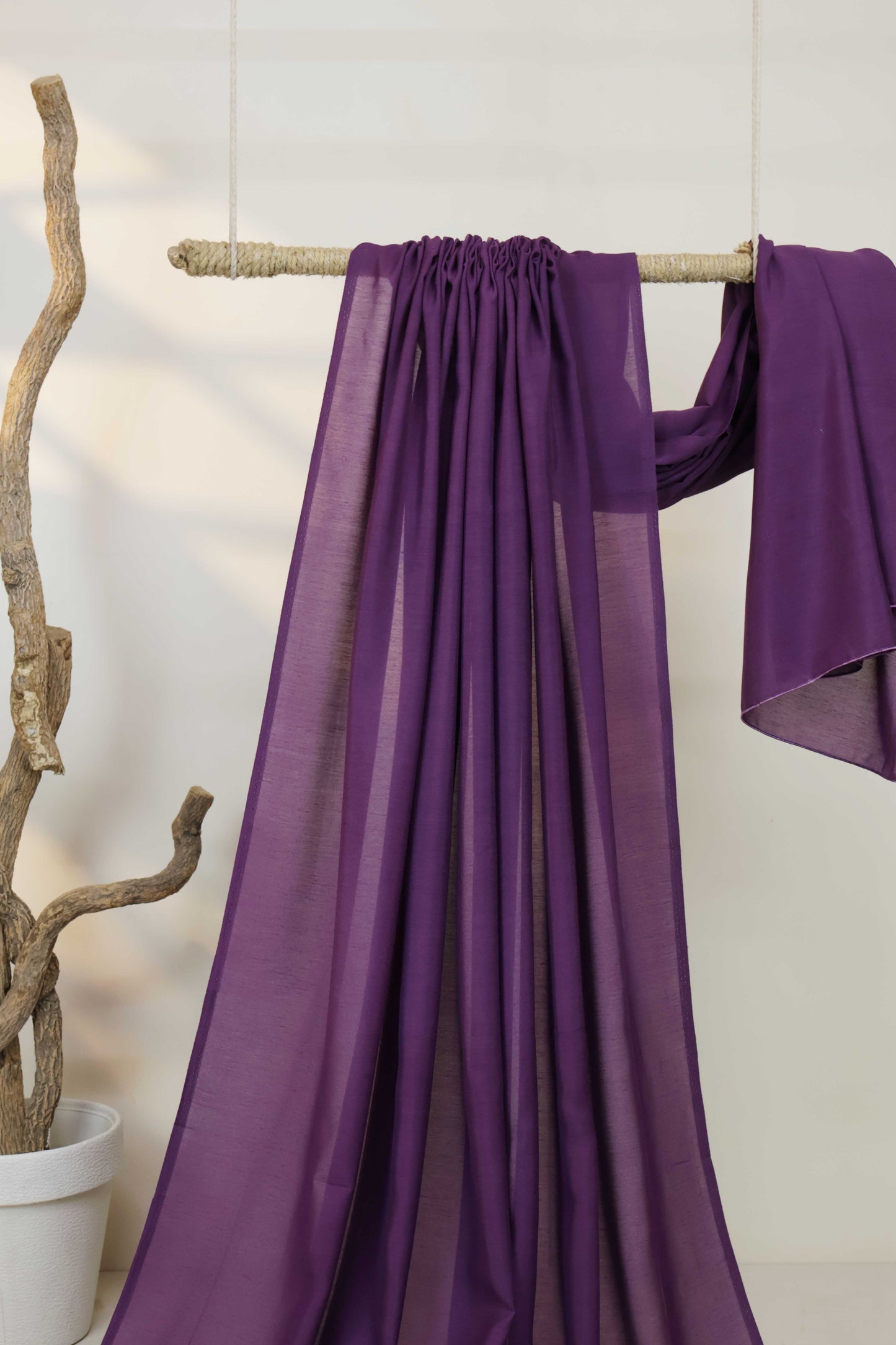Swiss Voil Plain Shawl
