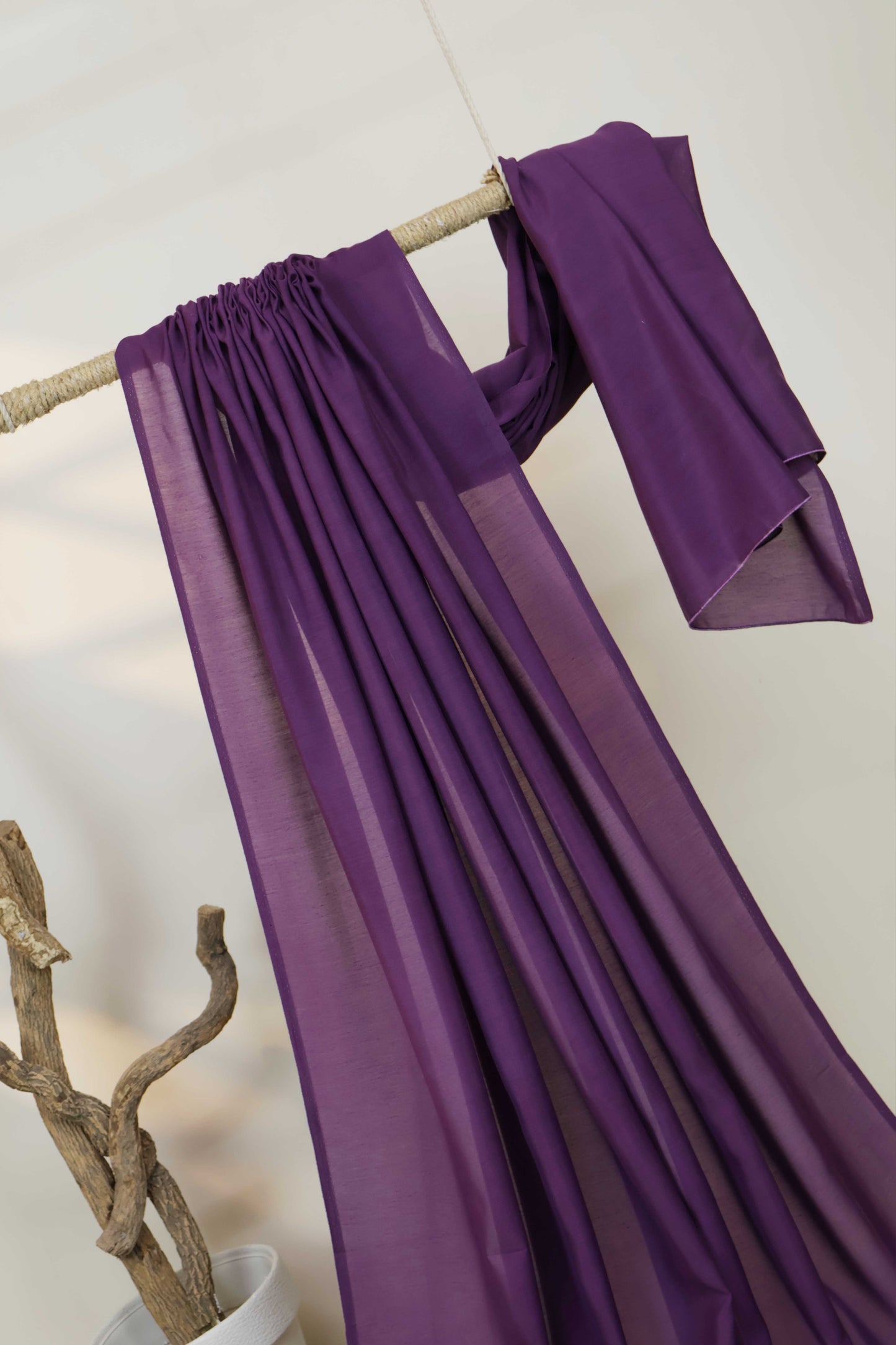 Swiss Voil Plain Shawl