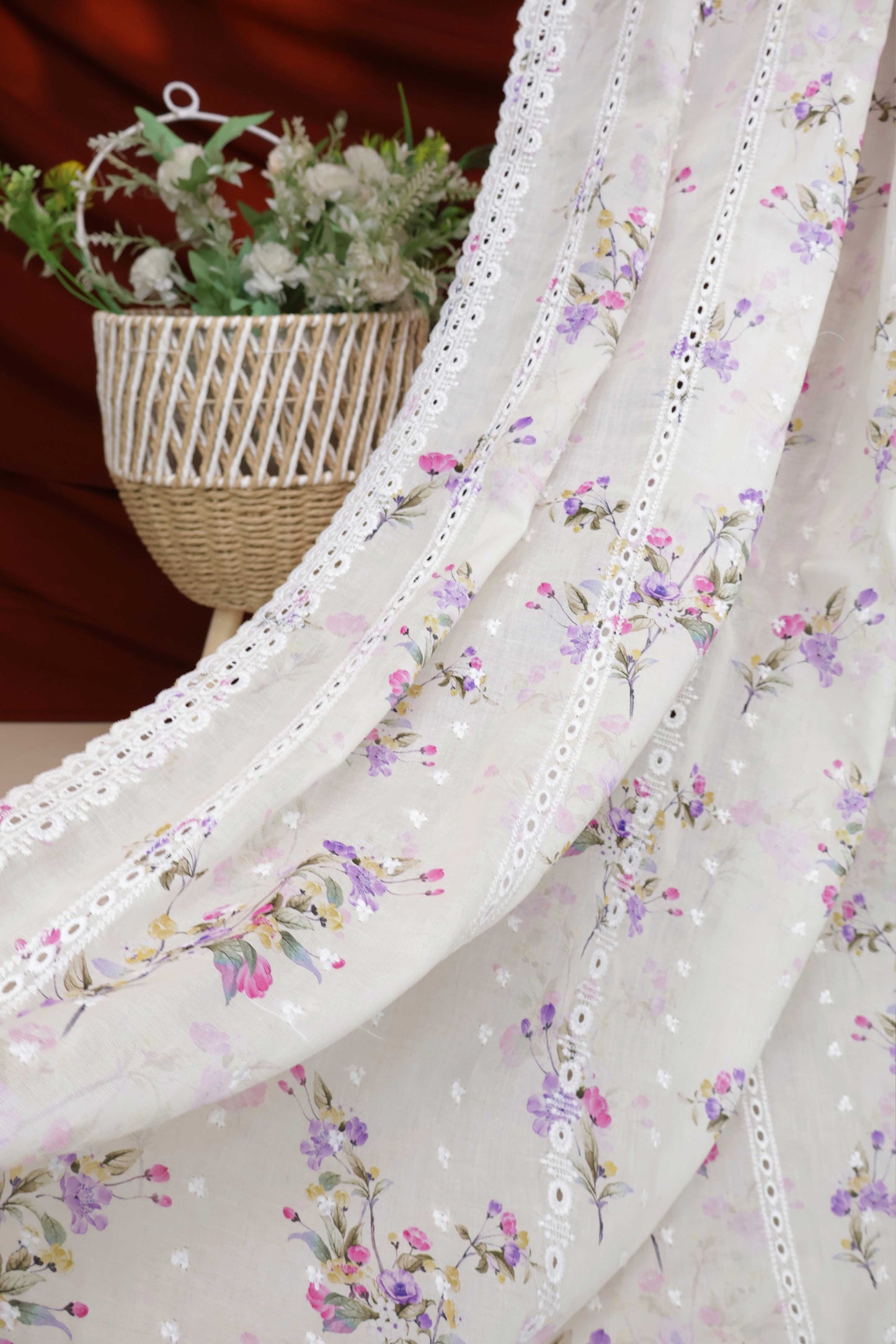 Embroidered Lawn Shawl 3636J