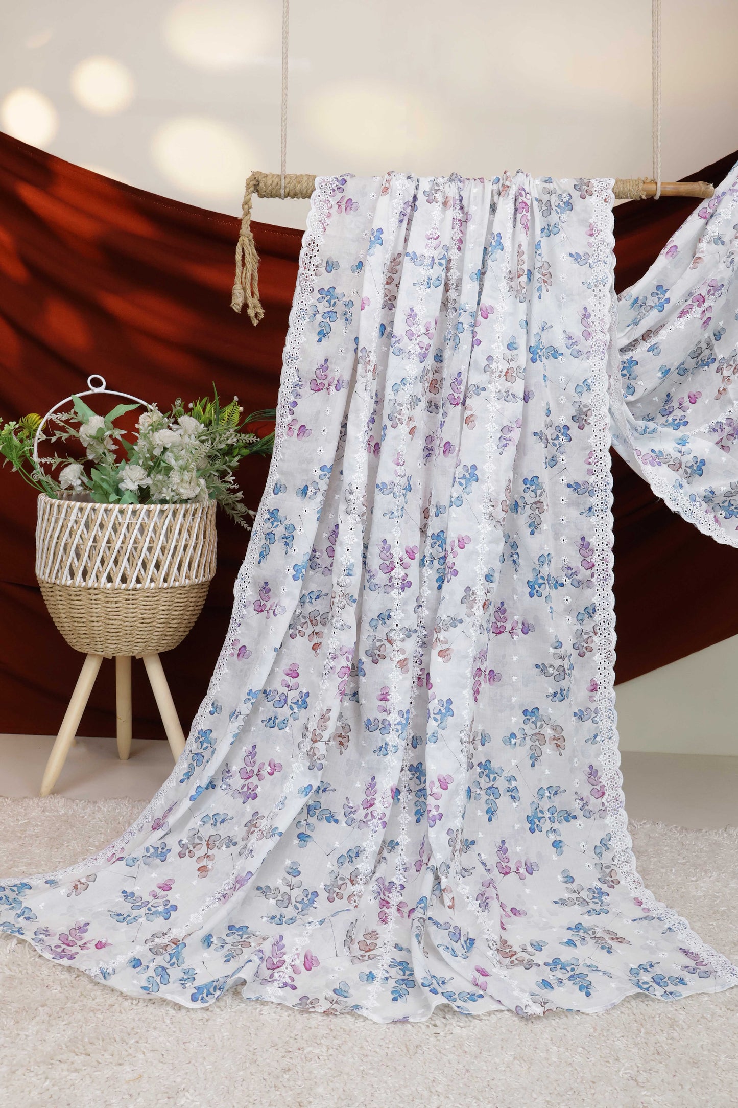Embroidered Lawn Shawl 3636B