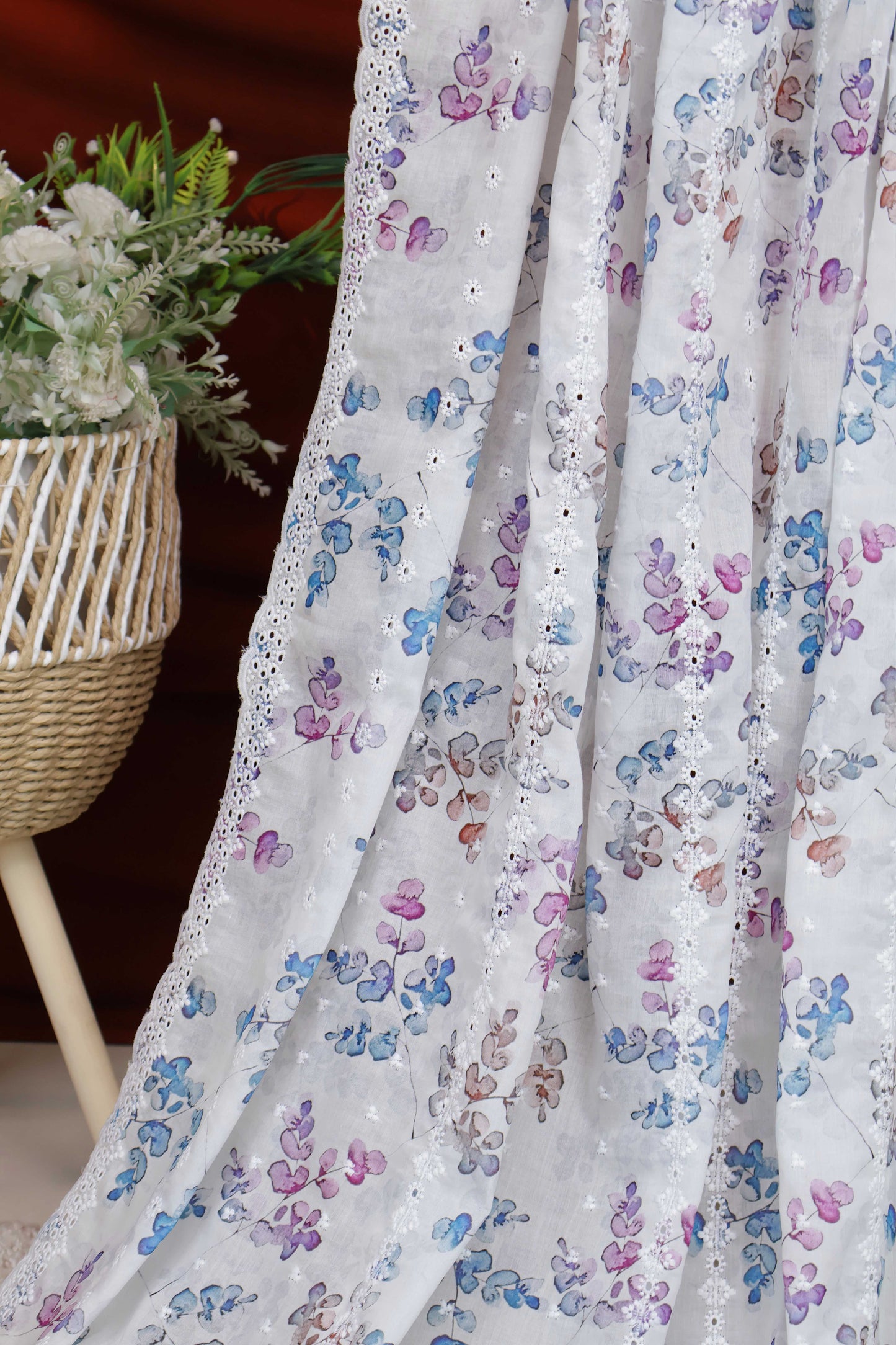 Embroidered Lawn Shawl 3636B