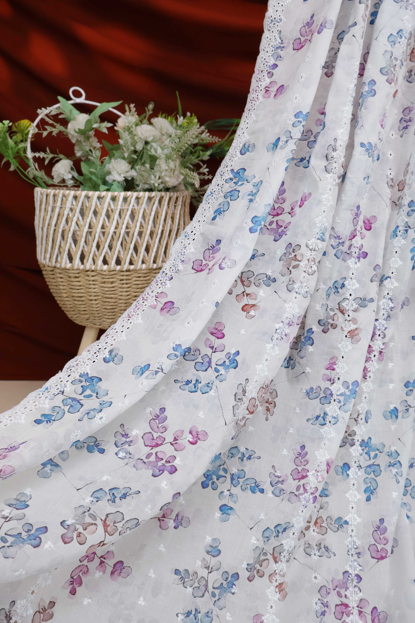 Embroidered Lawn Shawl 3636B