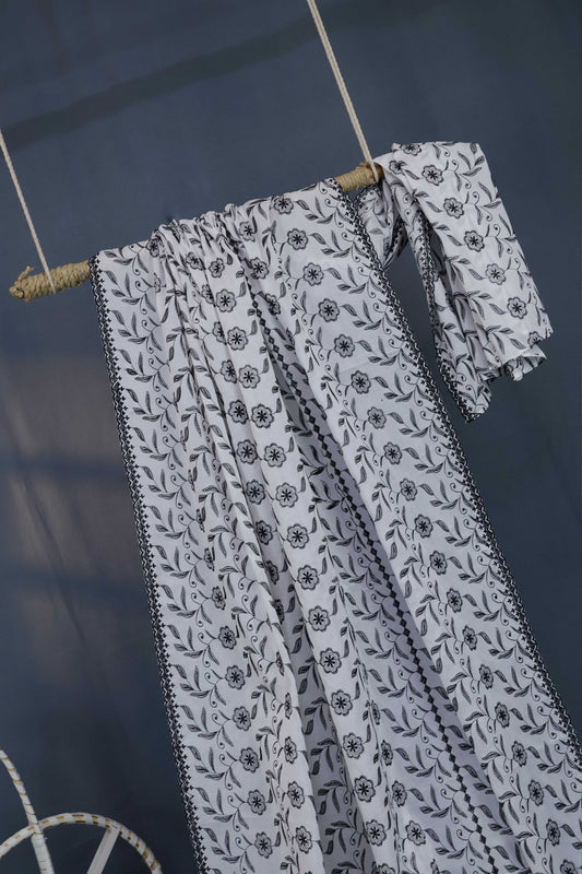 Full Embroidered Lawn Shawl HLSH82
