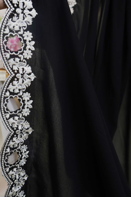 Embroidered Boarder Shawl HLSH68