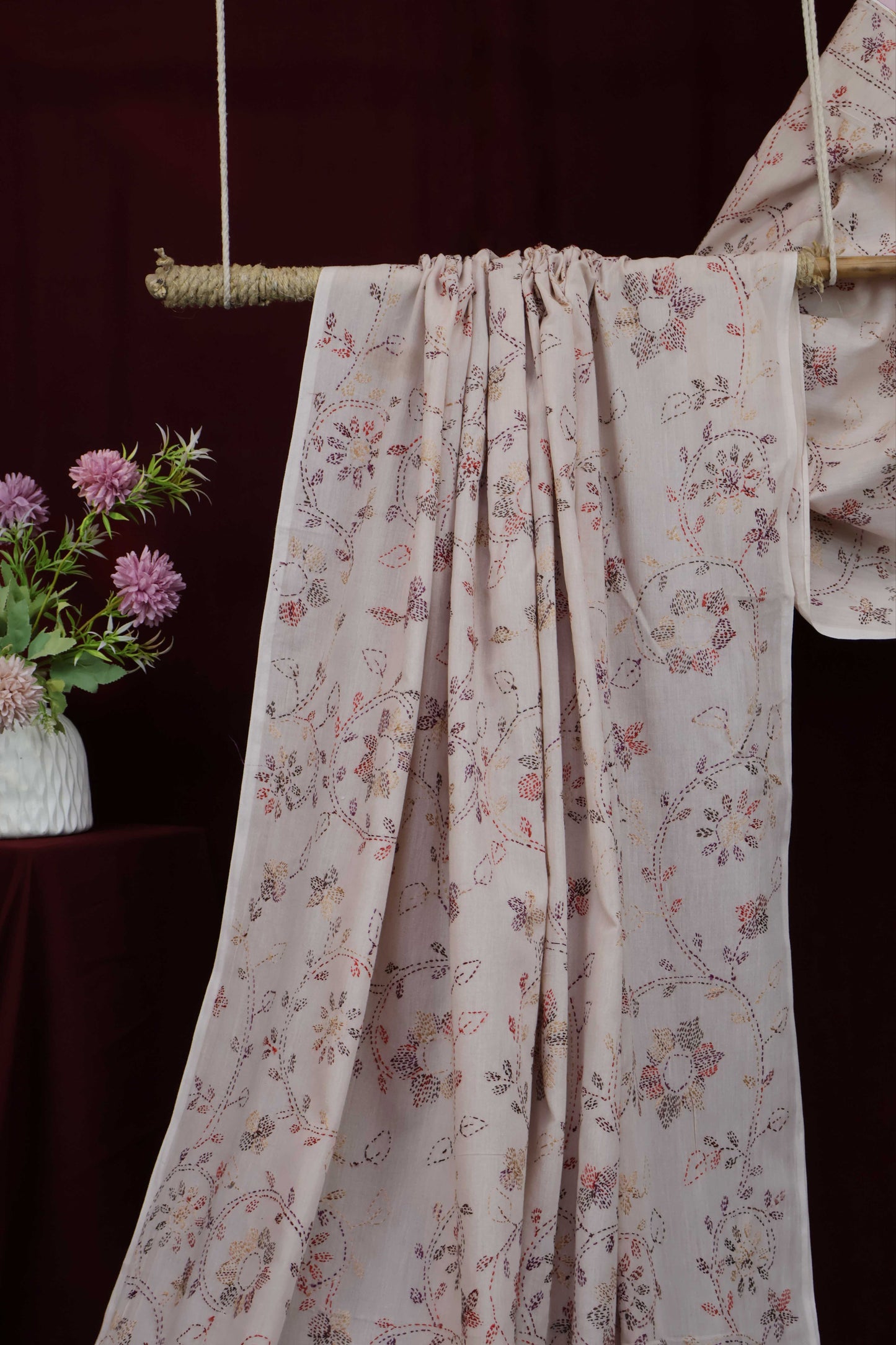 Handmade Embroidered Lawn Shawl HLSH116