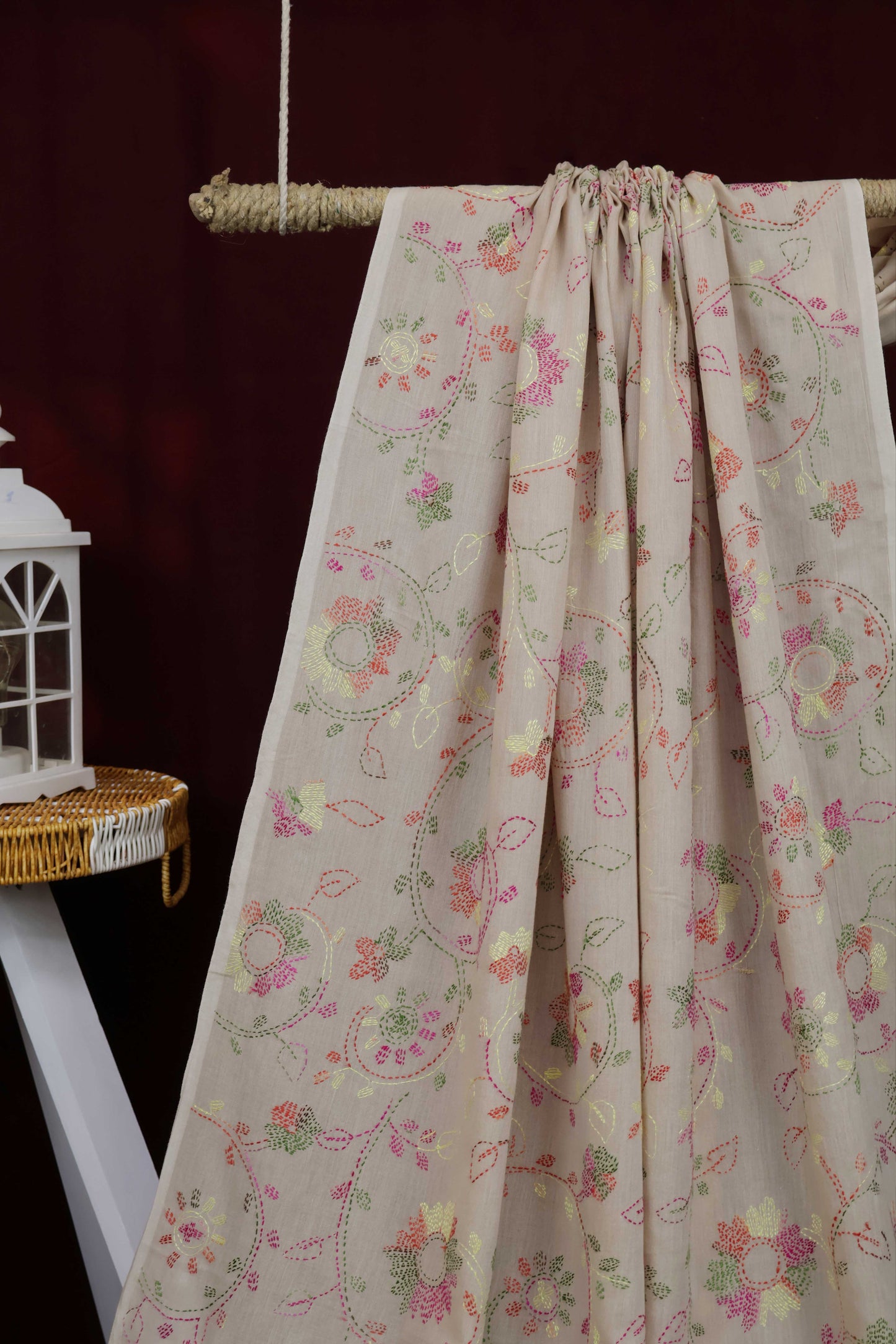 Handmade Embroidered Lawn Shawl HLSH112