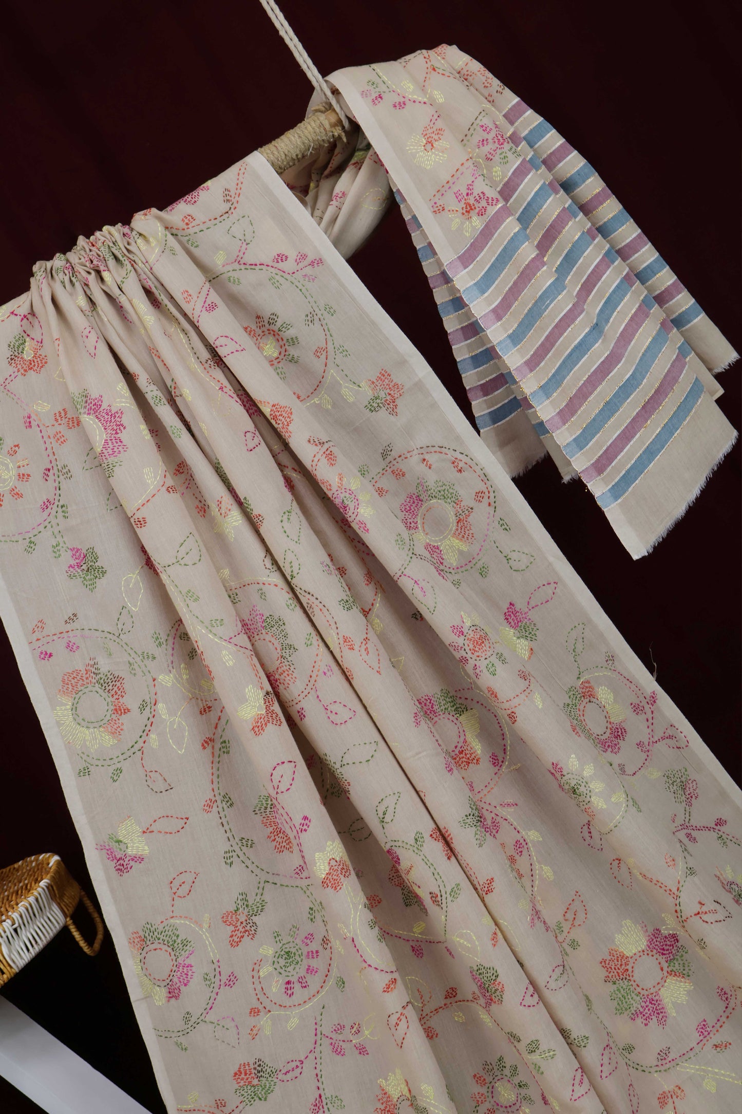 Handmade Embroidered Lawn Shawl HLSH112