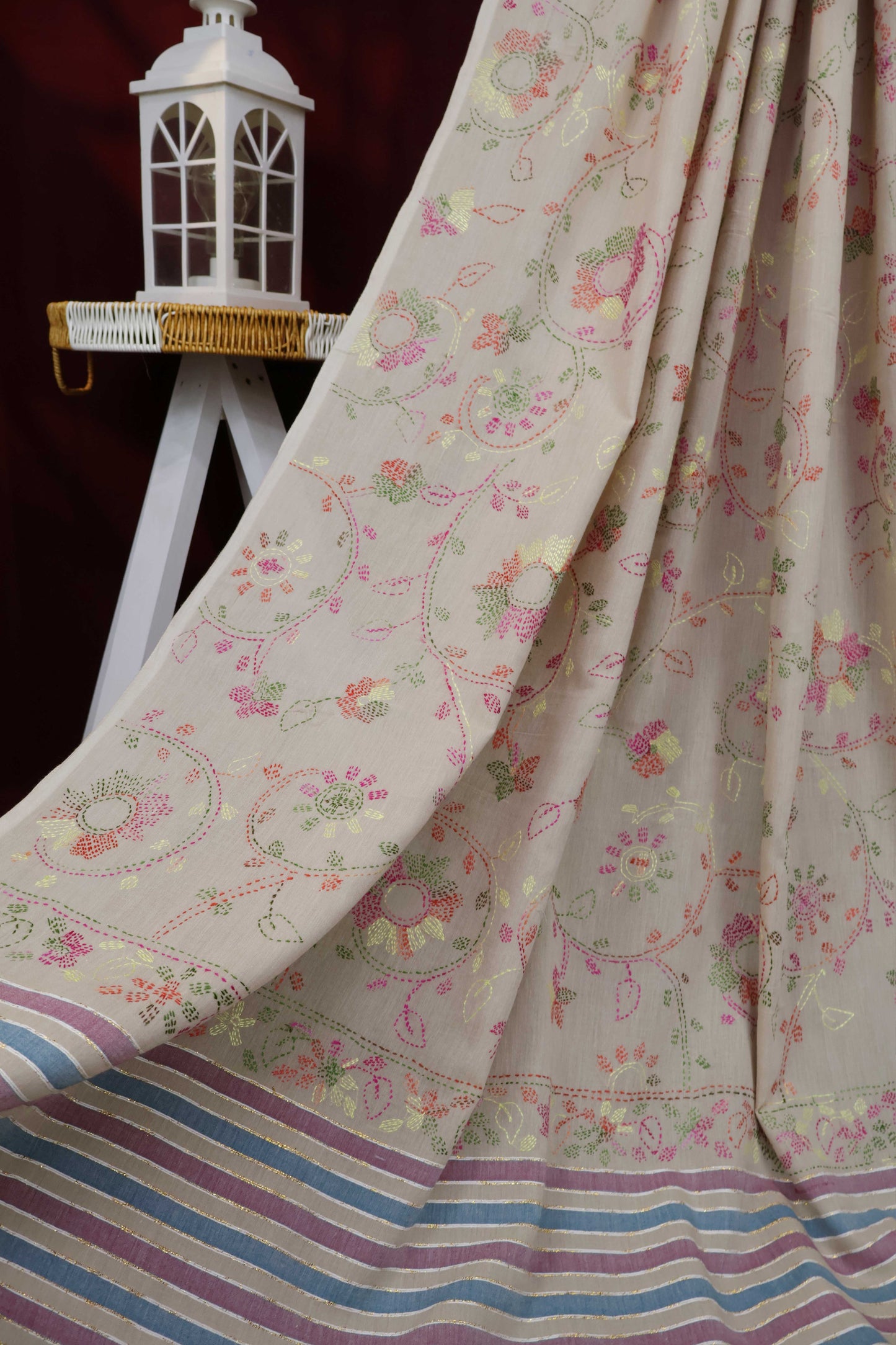 Handmade Embroidered Lawn Shawl HLSH112