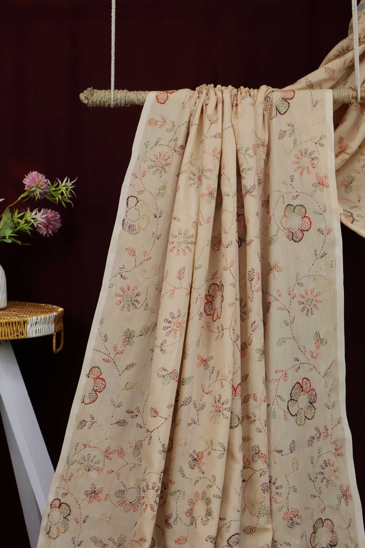 Handmade Embroidered Lawn Shawl HLSH113