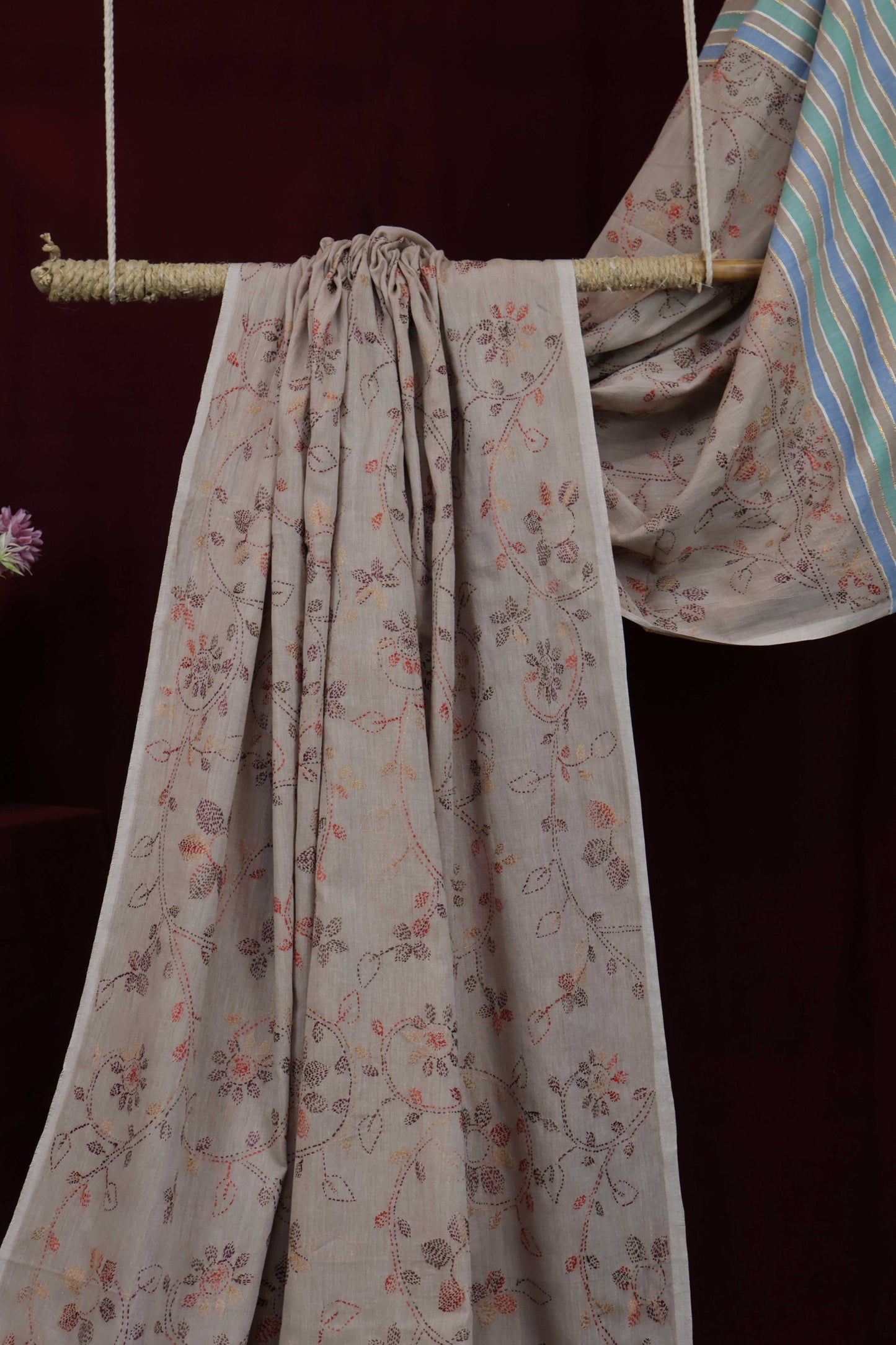 Handmade Embroidered Lawn Shawl HLSH115