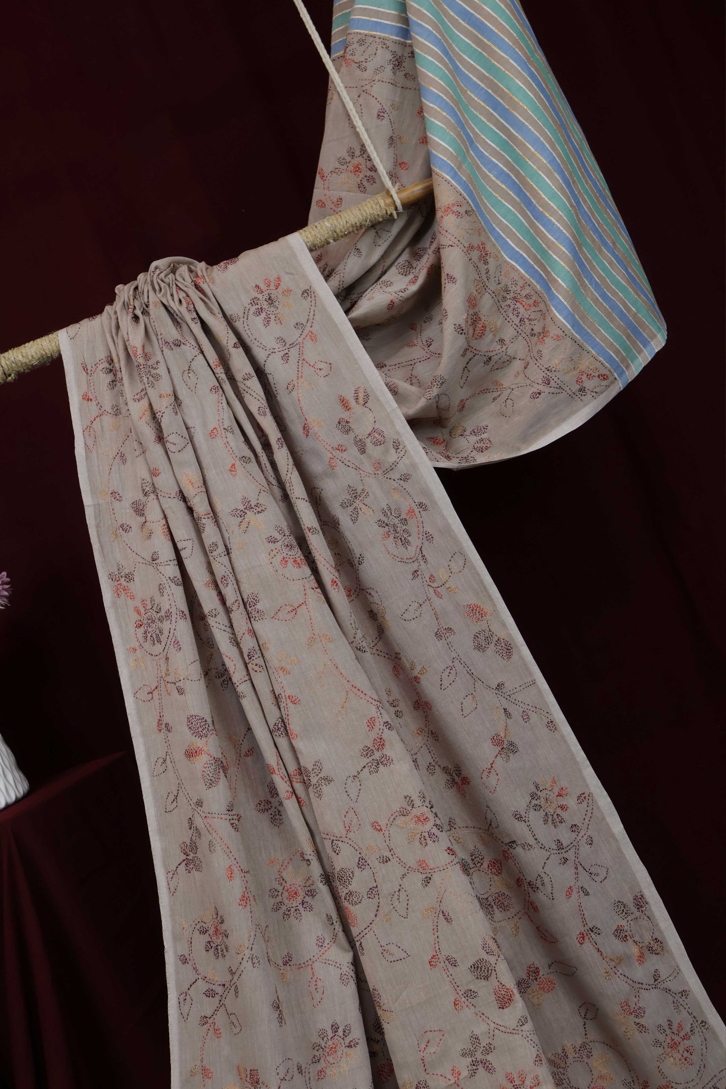 Handmade Embroidered Lawn Shawl HLSH115