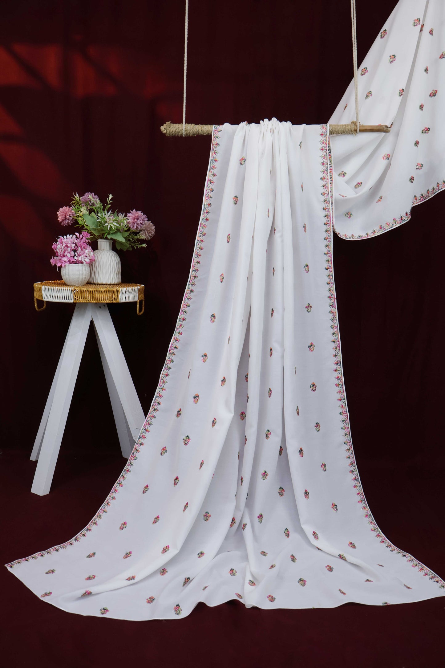 Embroidered Lawn Shawl HLSH111