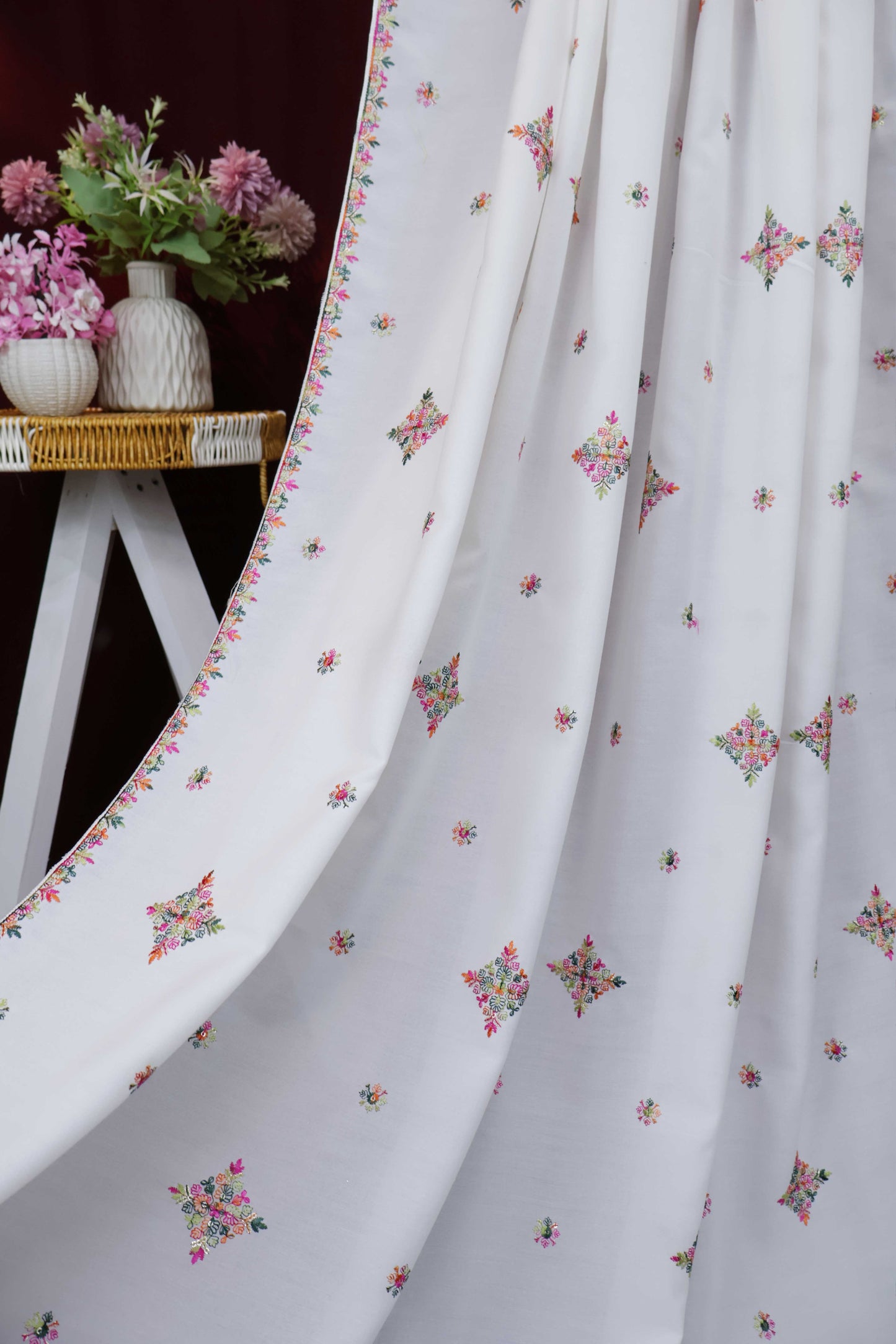 Embroidered Lawn Shawl HLSH107