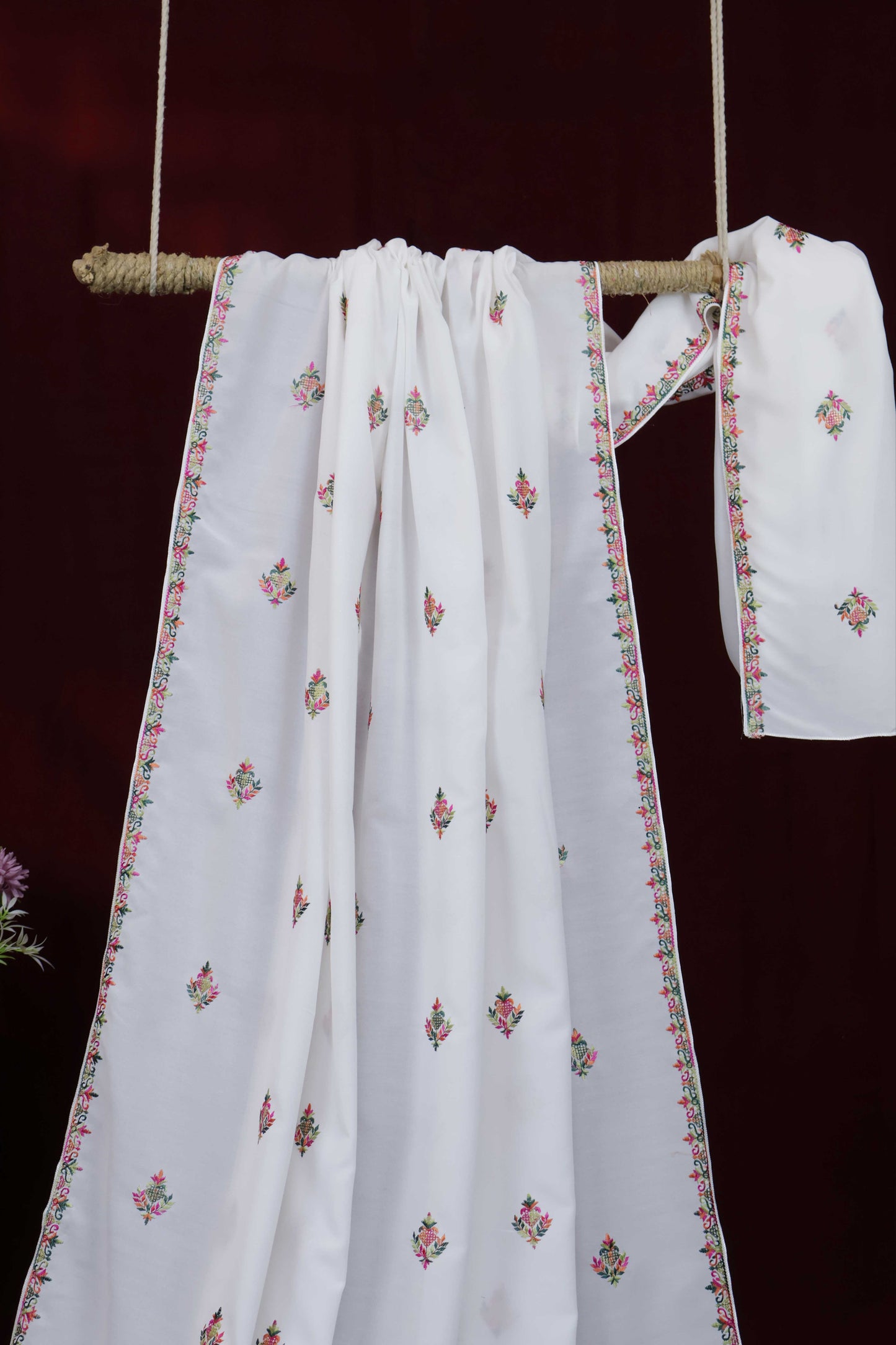 Embroidered Lawn Shawl HLSH108
