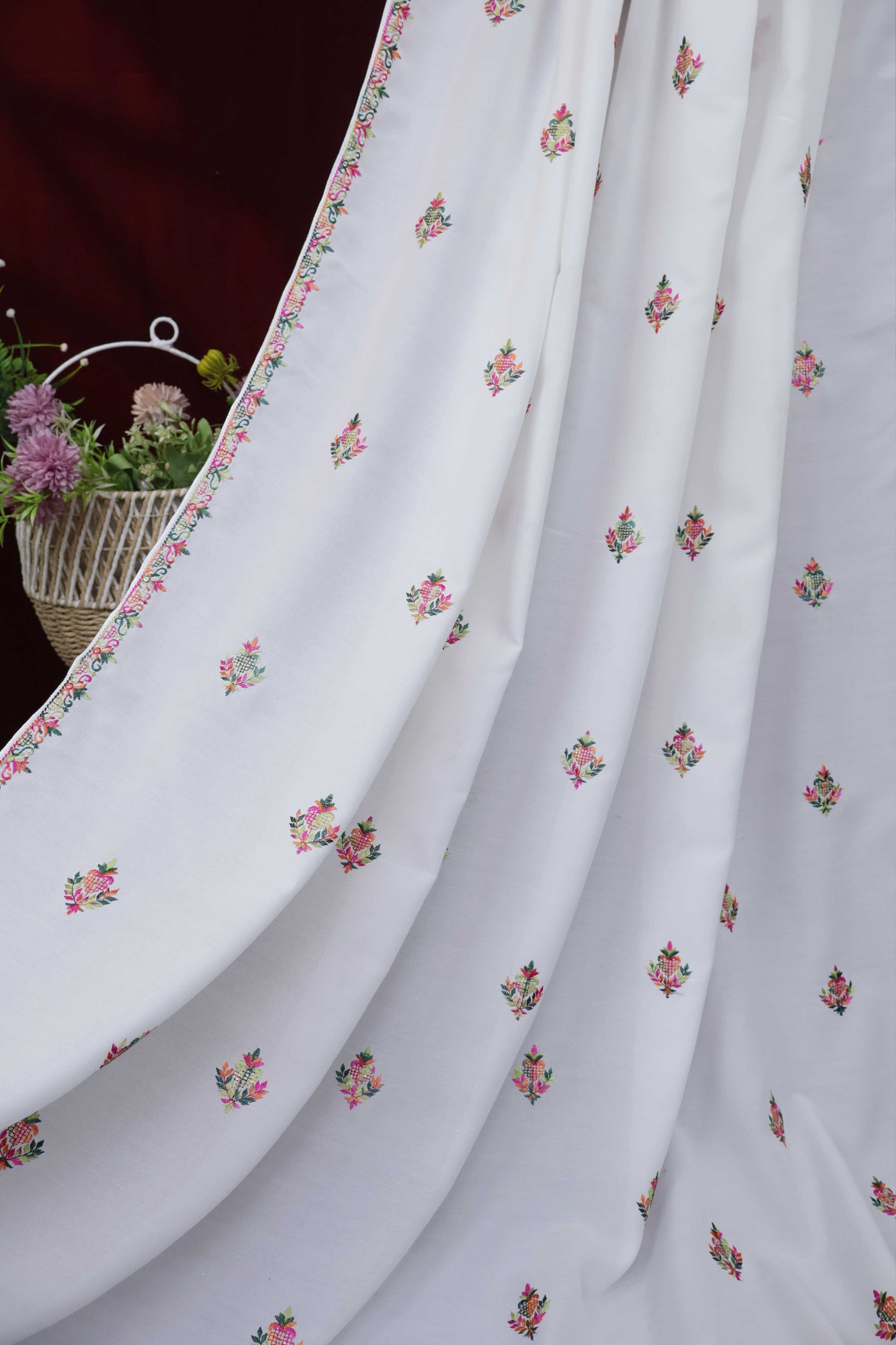 Embroidered Lawn Shawl HLSH108