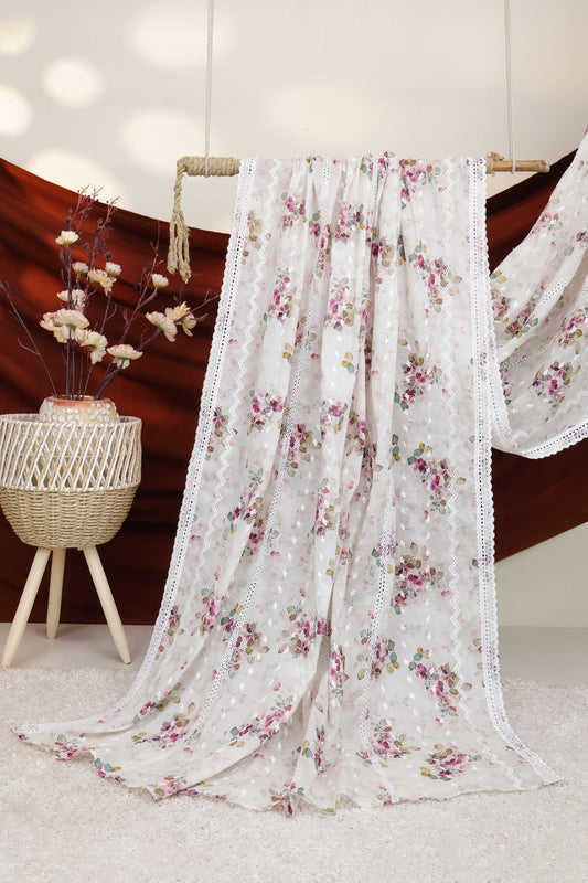Embroidered Lawn Shawl 3636I
