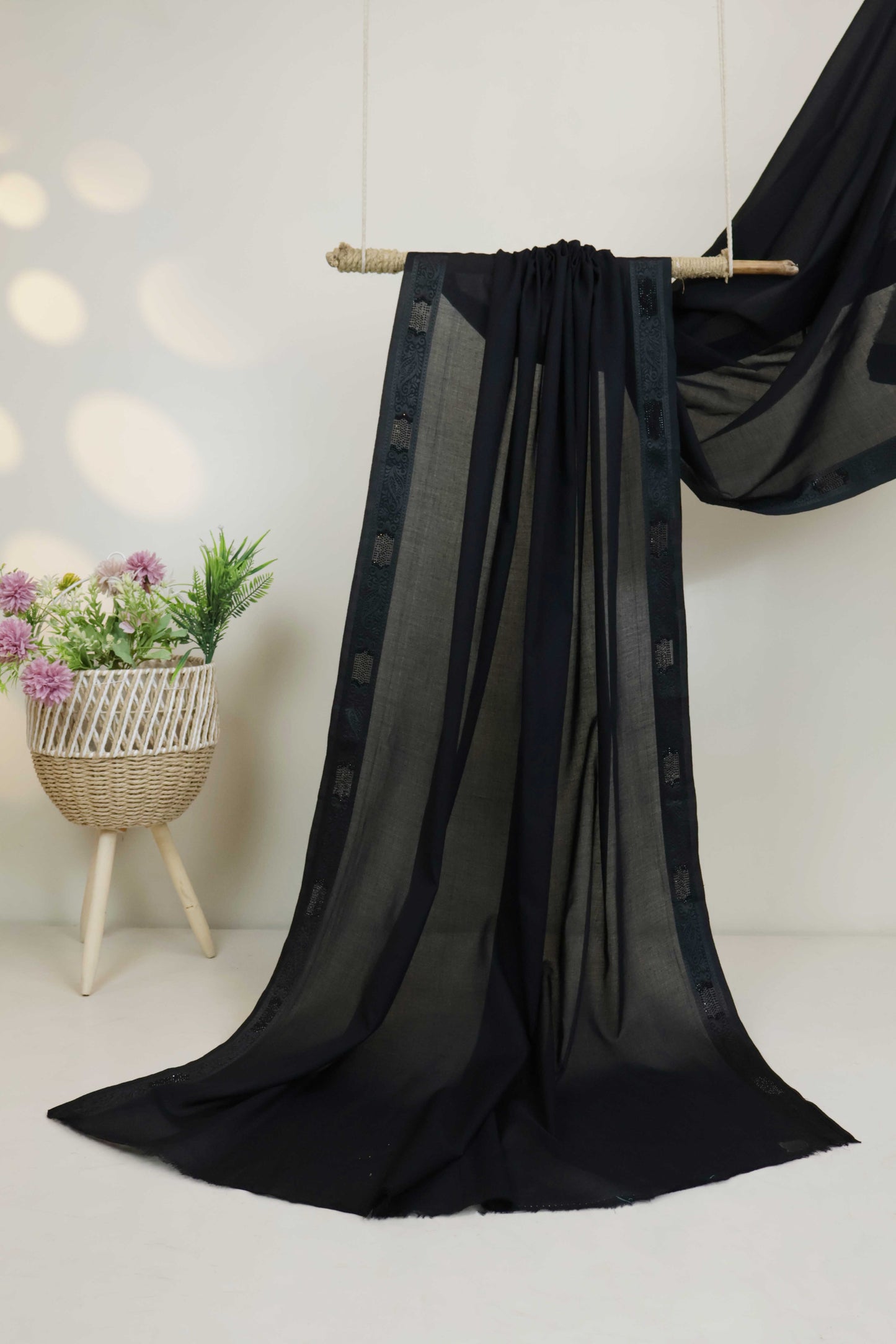 Jacquard Border Lawn Shawl HLSH137