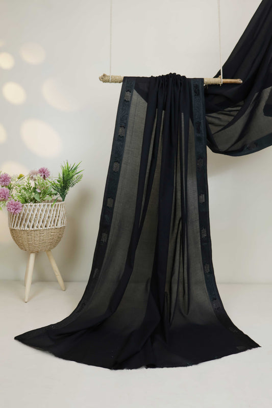 Jacquard Border Lawn Shawl HLSH137