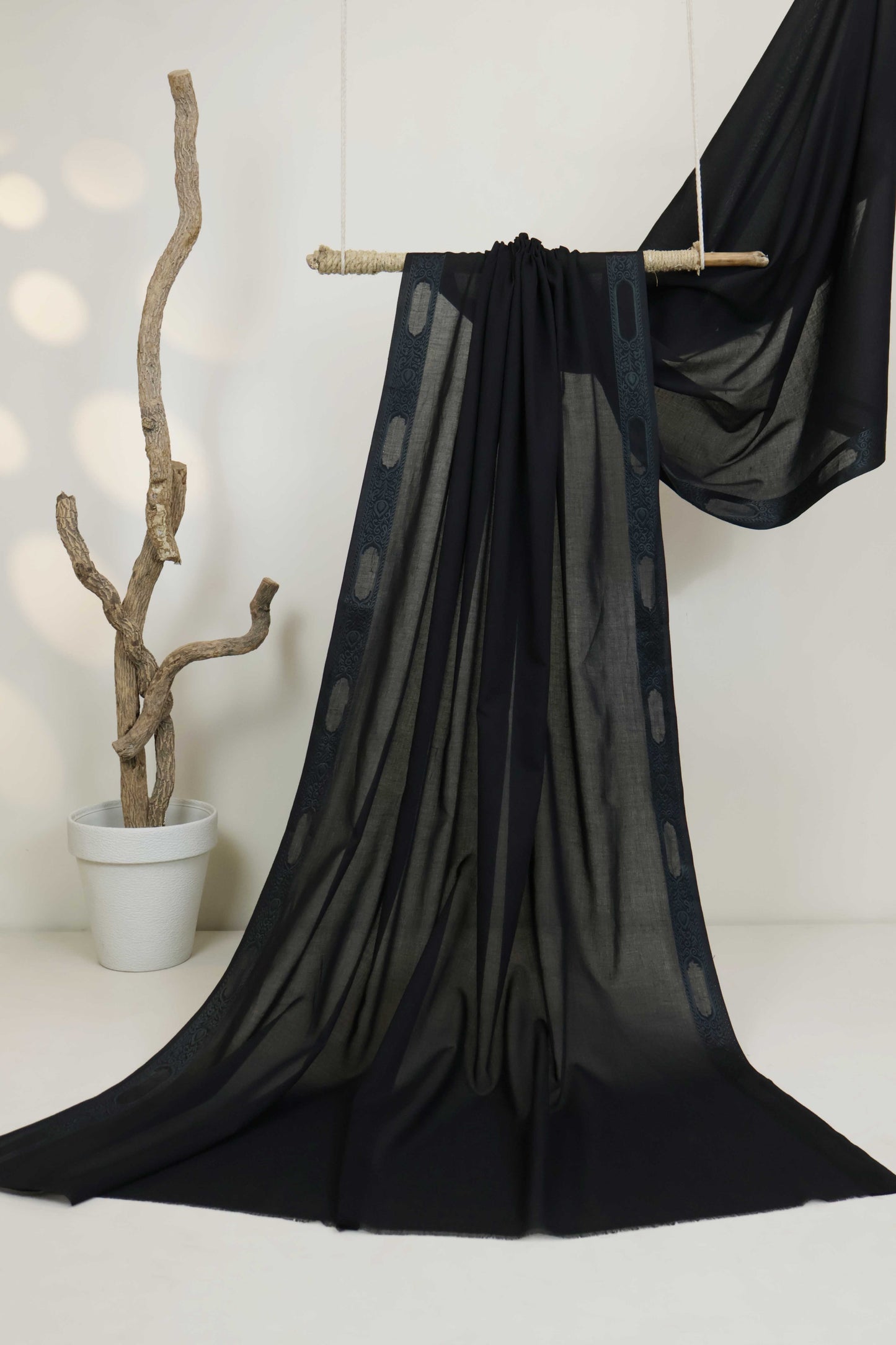 Jacquard Border Lawn Shawl HLSH142