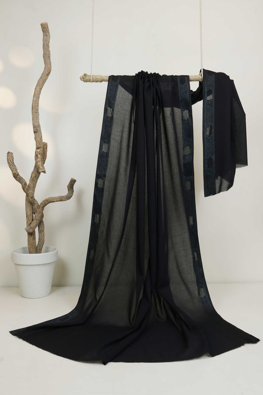Jacquard Border Lawn Shawl HLSH140