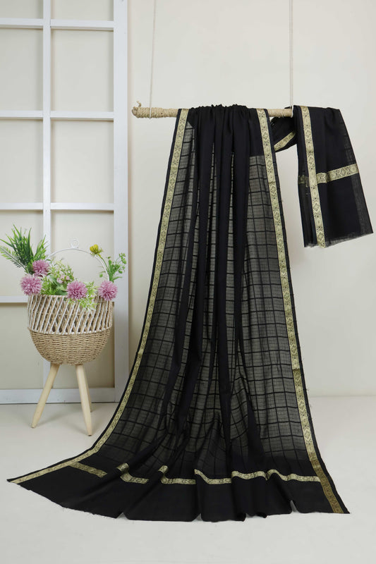 Jacquard Border Lawn Shawl HLSH133
