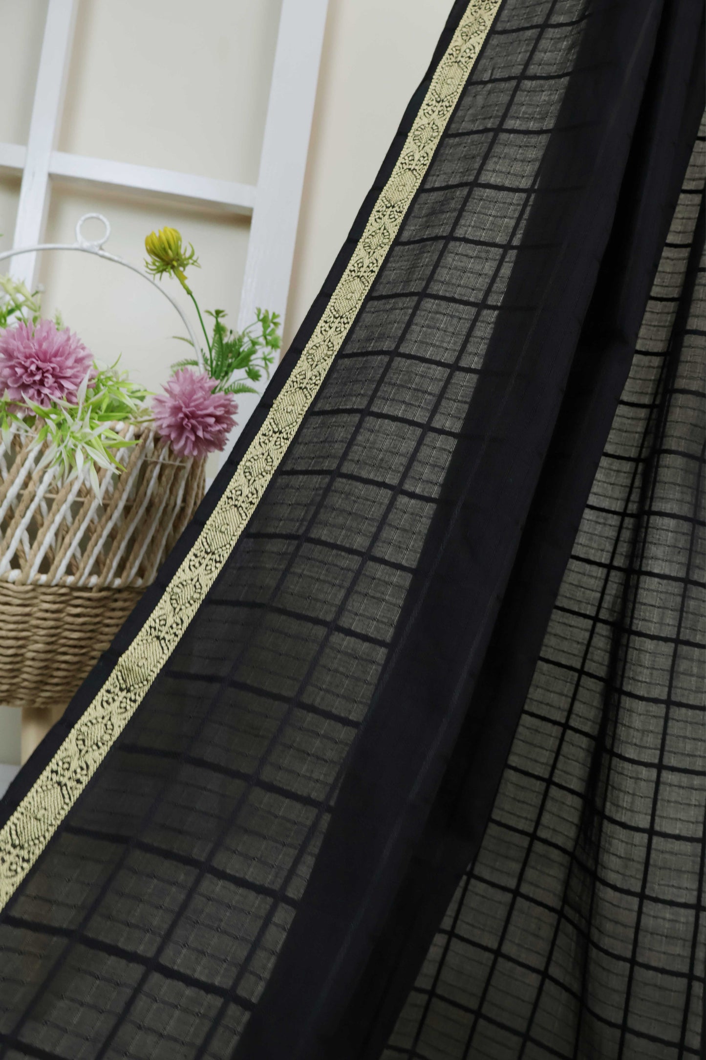 Jacquard Border Lawn Shawl HLSH133