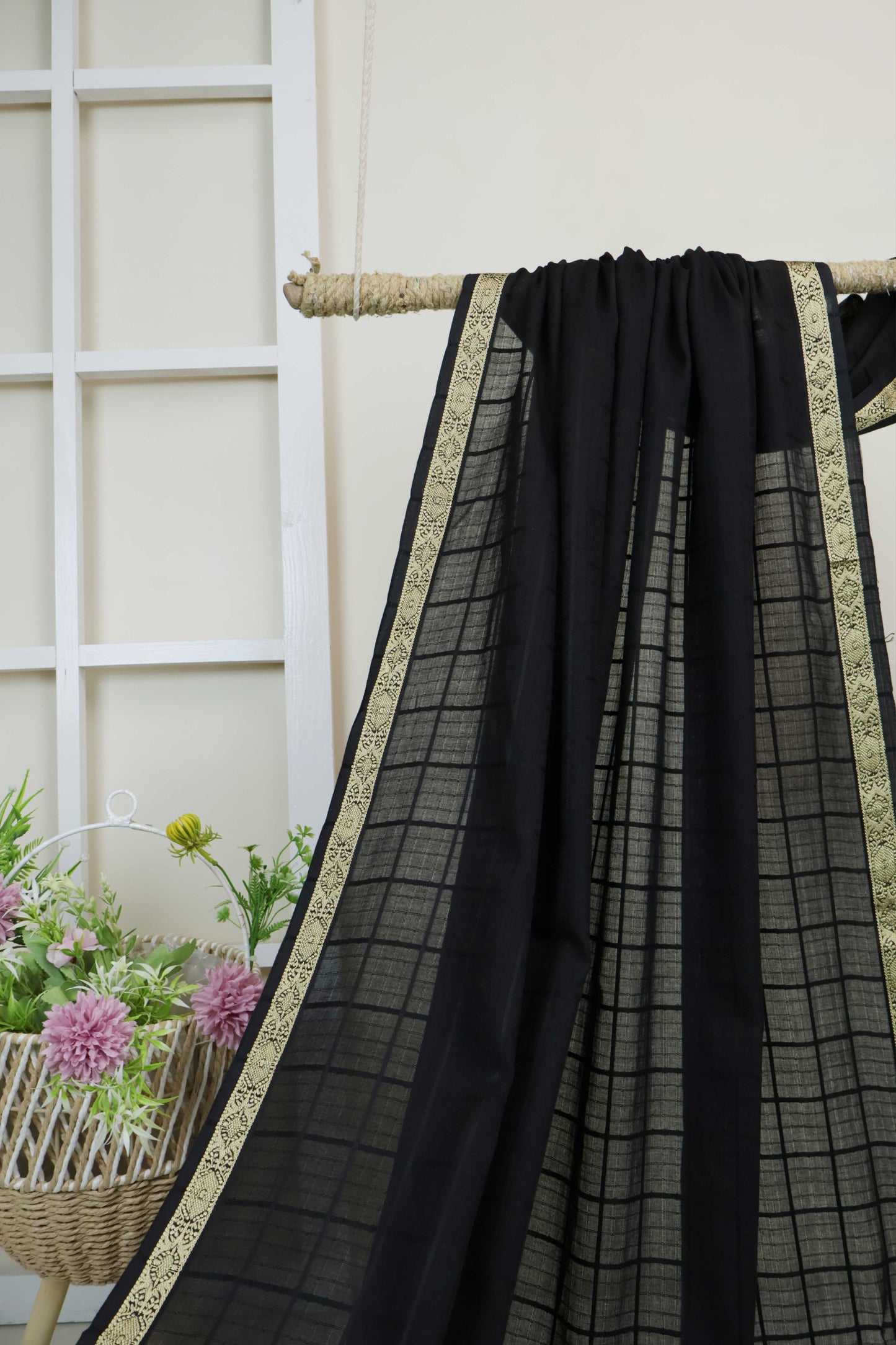 Jacquard Border Lawn Shawl HLSH133