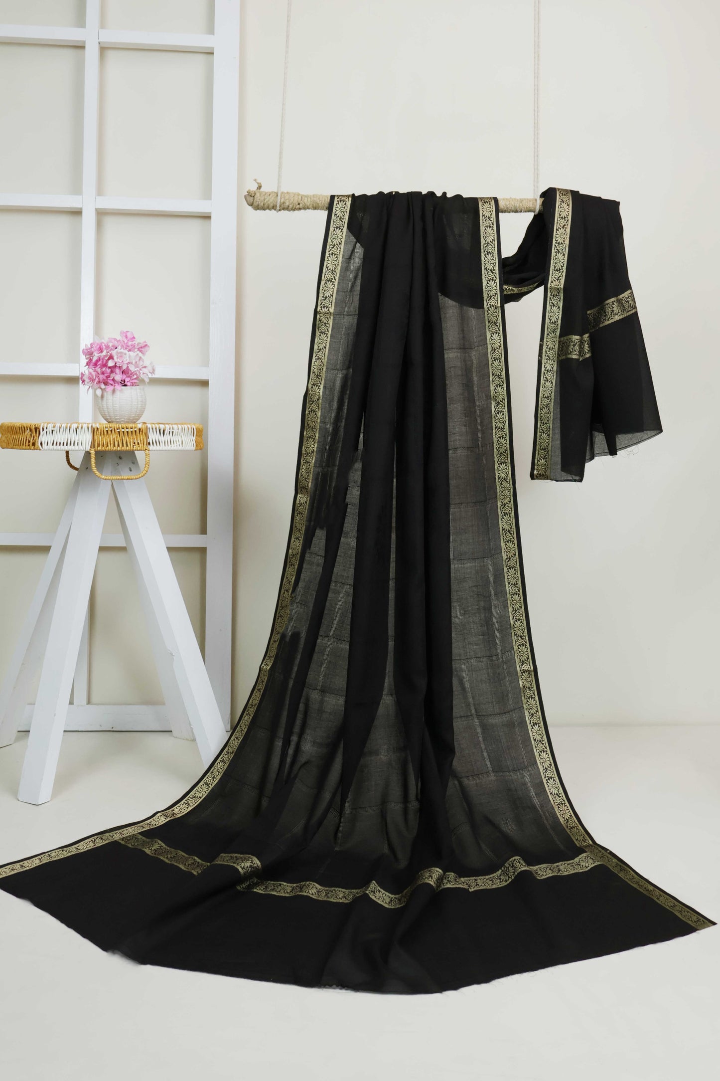 Jacquard Border Lawn Shawl HLSH134
