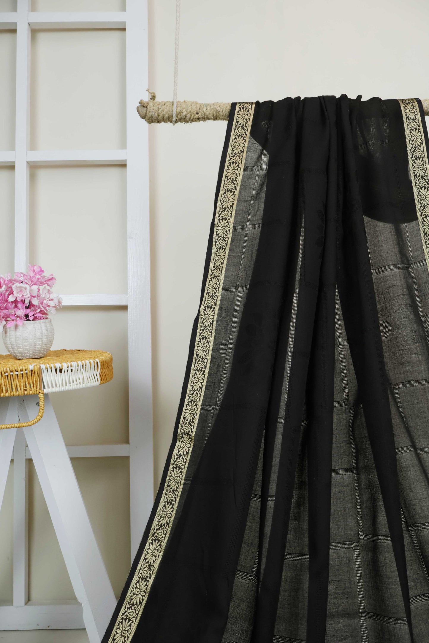 Jacquard Border Lawn Shawl HLSH134