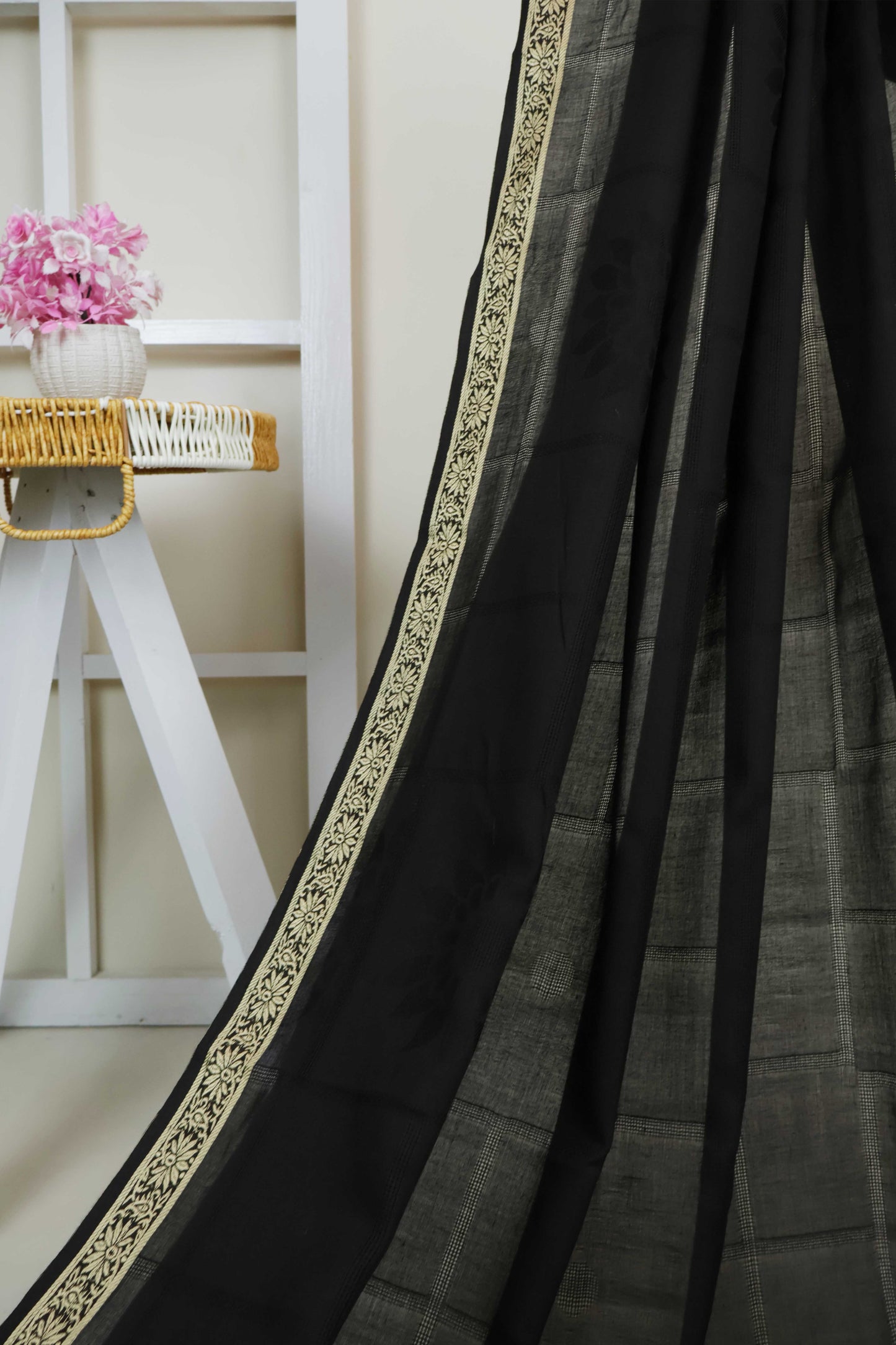 Jacquard Border Lawn Shawl HLSH134