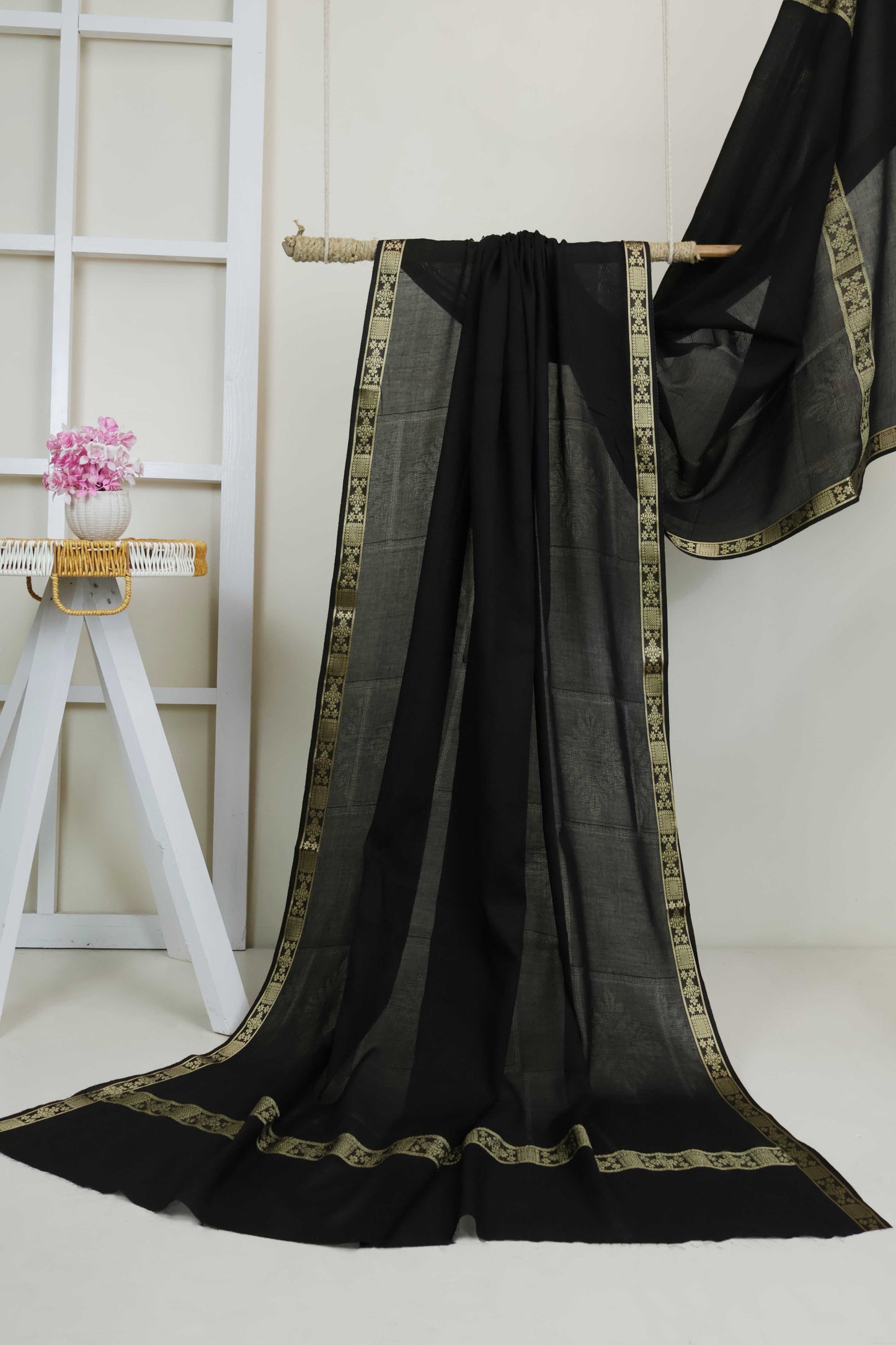 Jacquard Border Lawn Shawl HLSH135