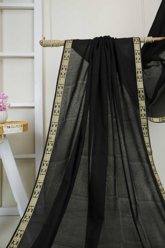 Jacquard Border Lawn Shawl HLSH135