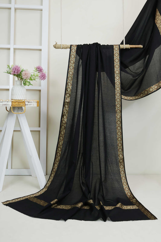 Jacquard Border Lawn Shawl HLSH103