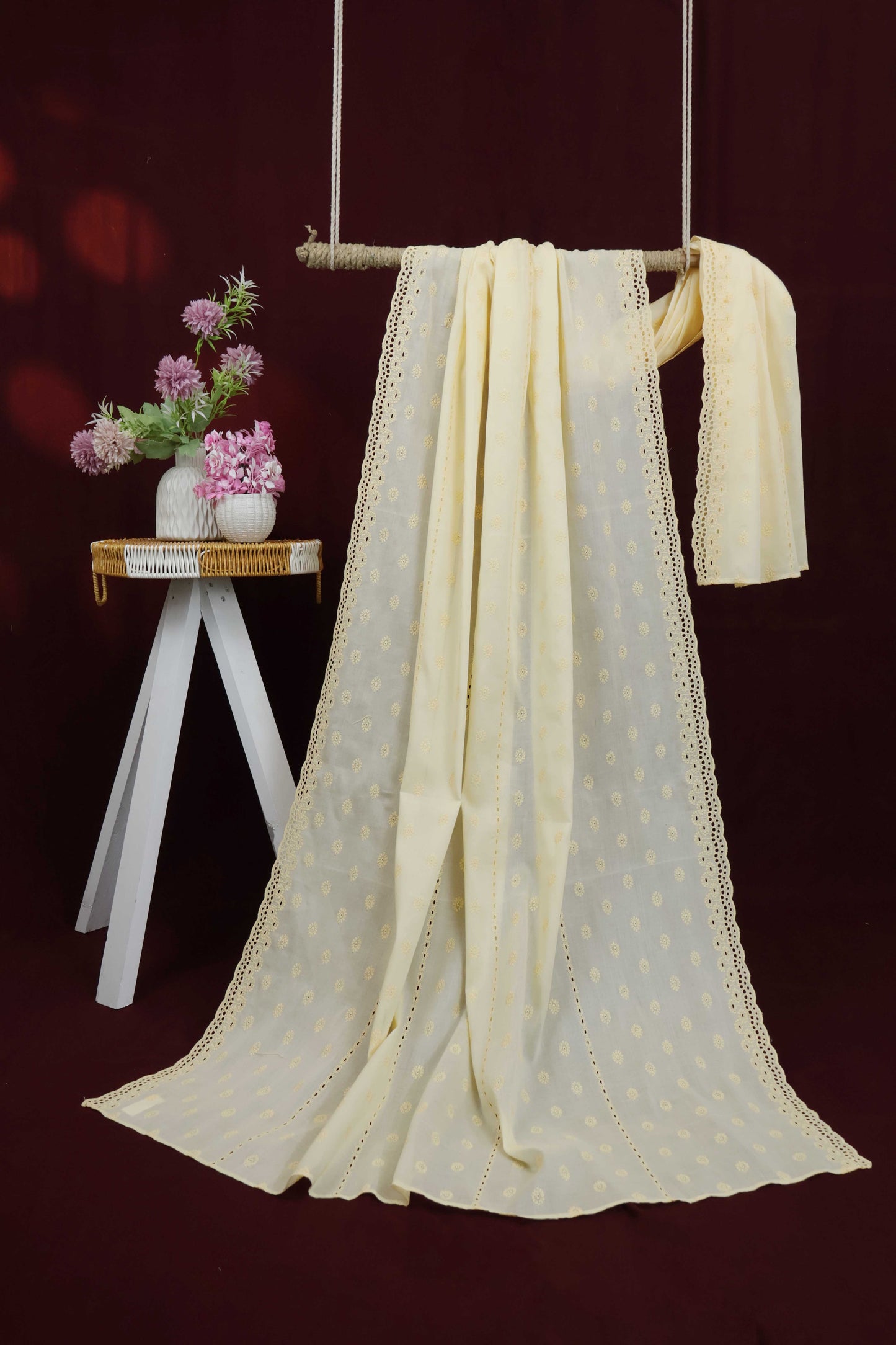 Embroidered Lawn Shawl HLSH155