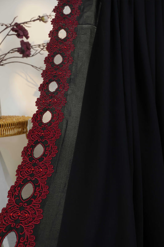 Embroidered Boarder Shawl HLSH172