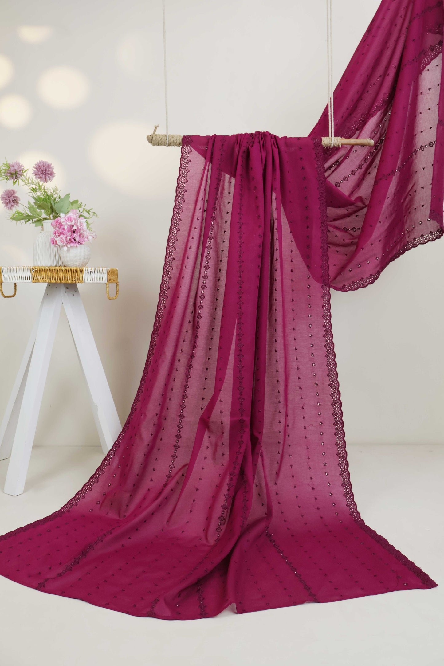 Embroidered Lawn Shawl 3787O