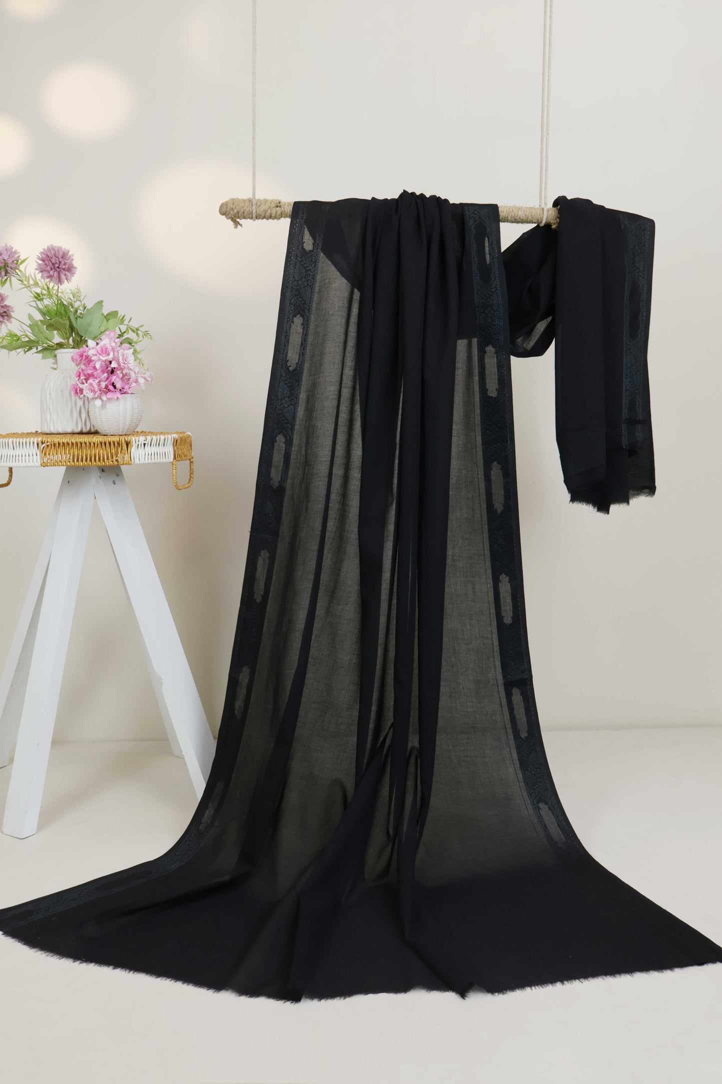 Jacquard Border Lawn Shawl HLSH176