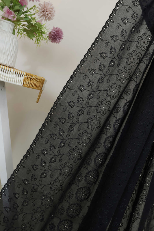 Full Embroidered Lawn Shawl HLSH179