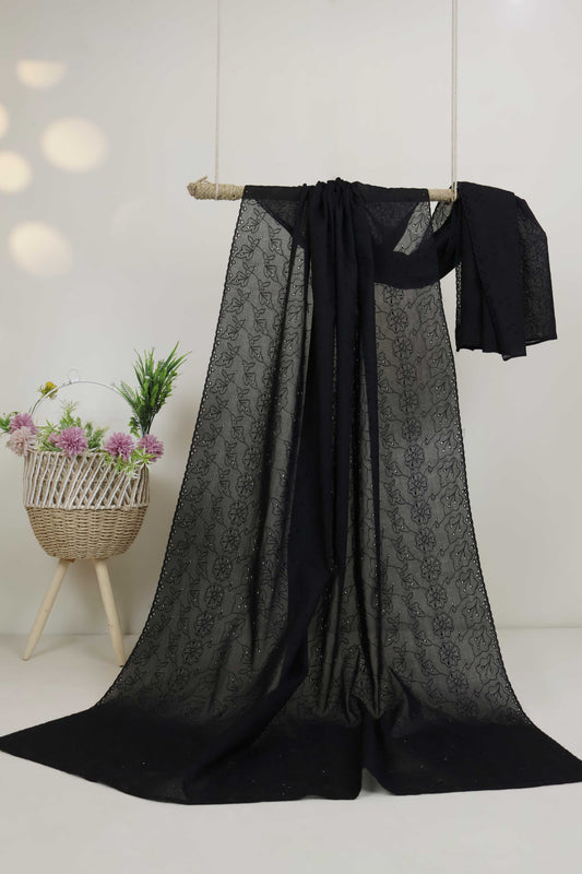 Full Embroidered Lawn Shawl HLSH182